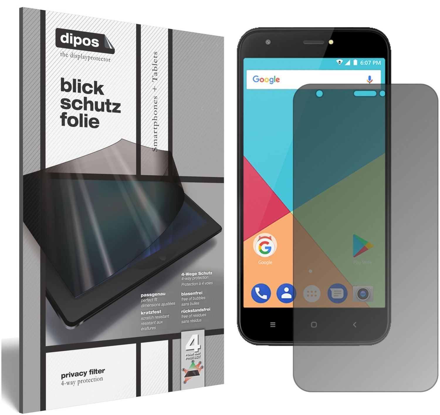Blickschutzfolie für Ulefone S7 matt Schutzfolie P (2)