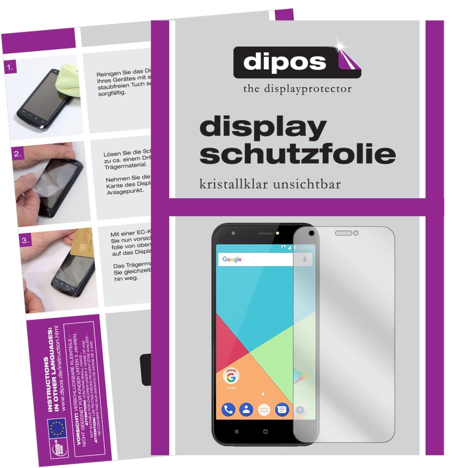 2x Schutzfolie klar für Ulefone S7 Display-Schutzf (1)