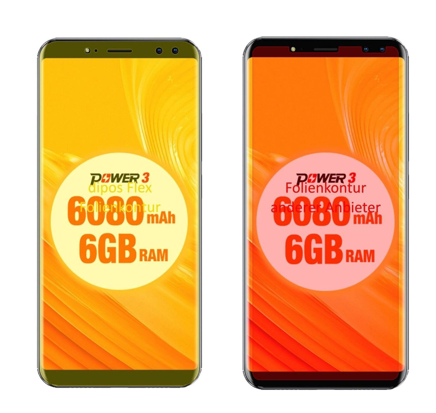 2x 3D Full Cover Schutzfolie für Ulefone Power 3 (3)