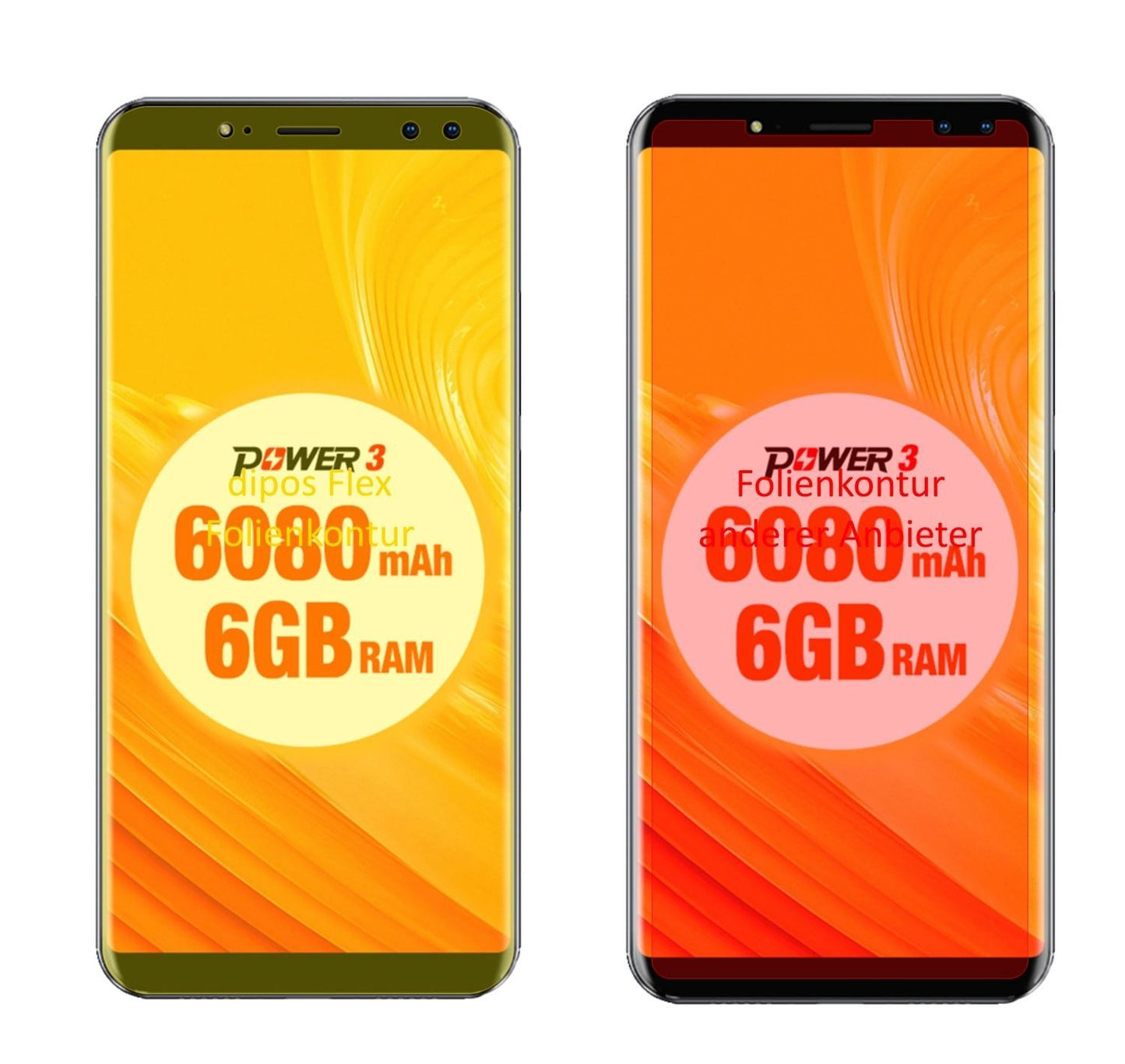3x 3D Full Cover Schutzfolie für Ulefone Power 3 (2)