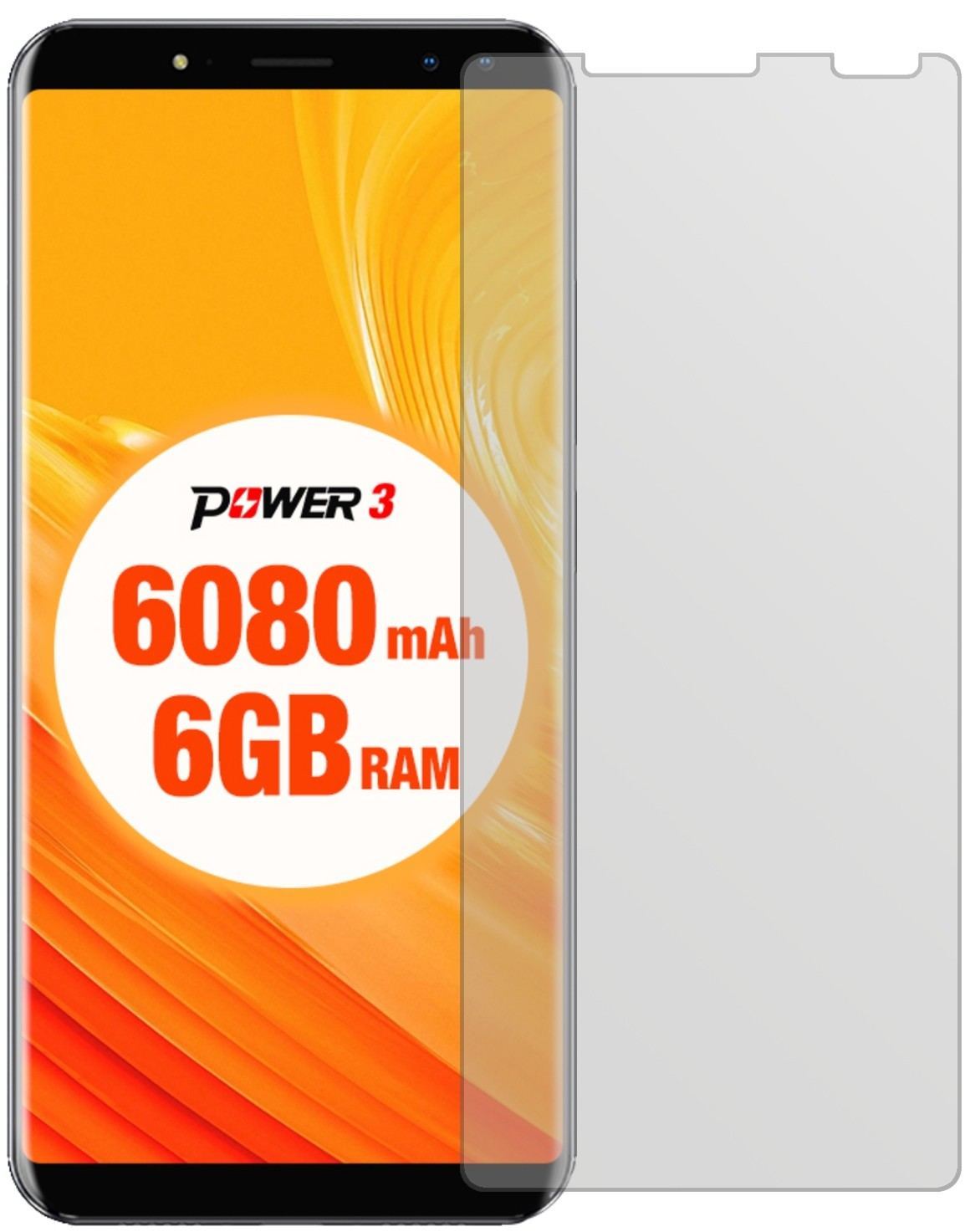 2x Schutzfolie matt für Ulefone Power 3 Display-Sc (2)