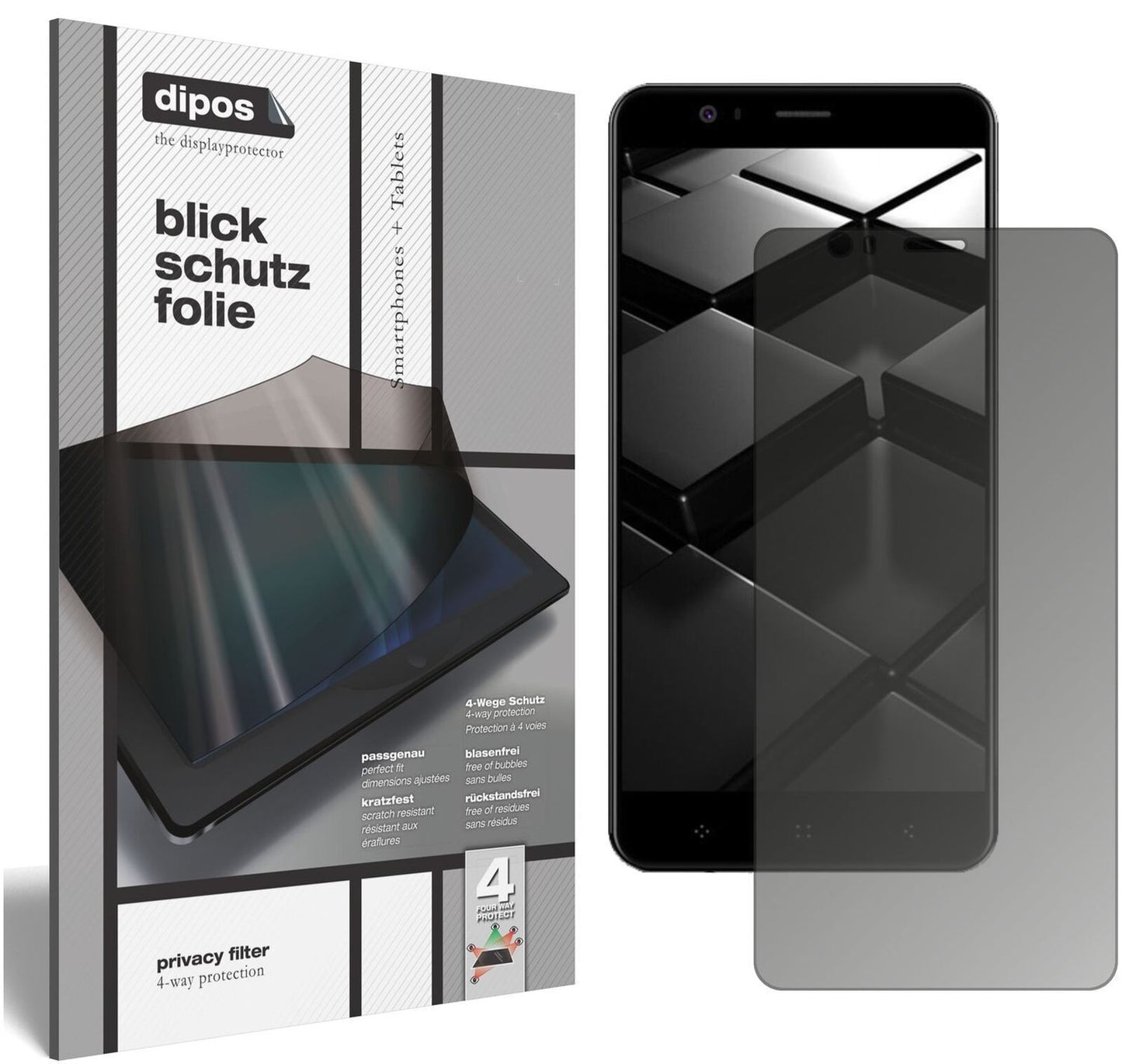 Blickschutzfolie für Elephone P8 Mini matt Schutzf (2)
