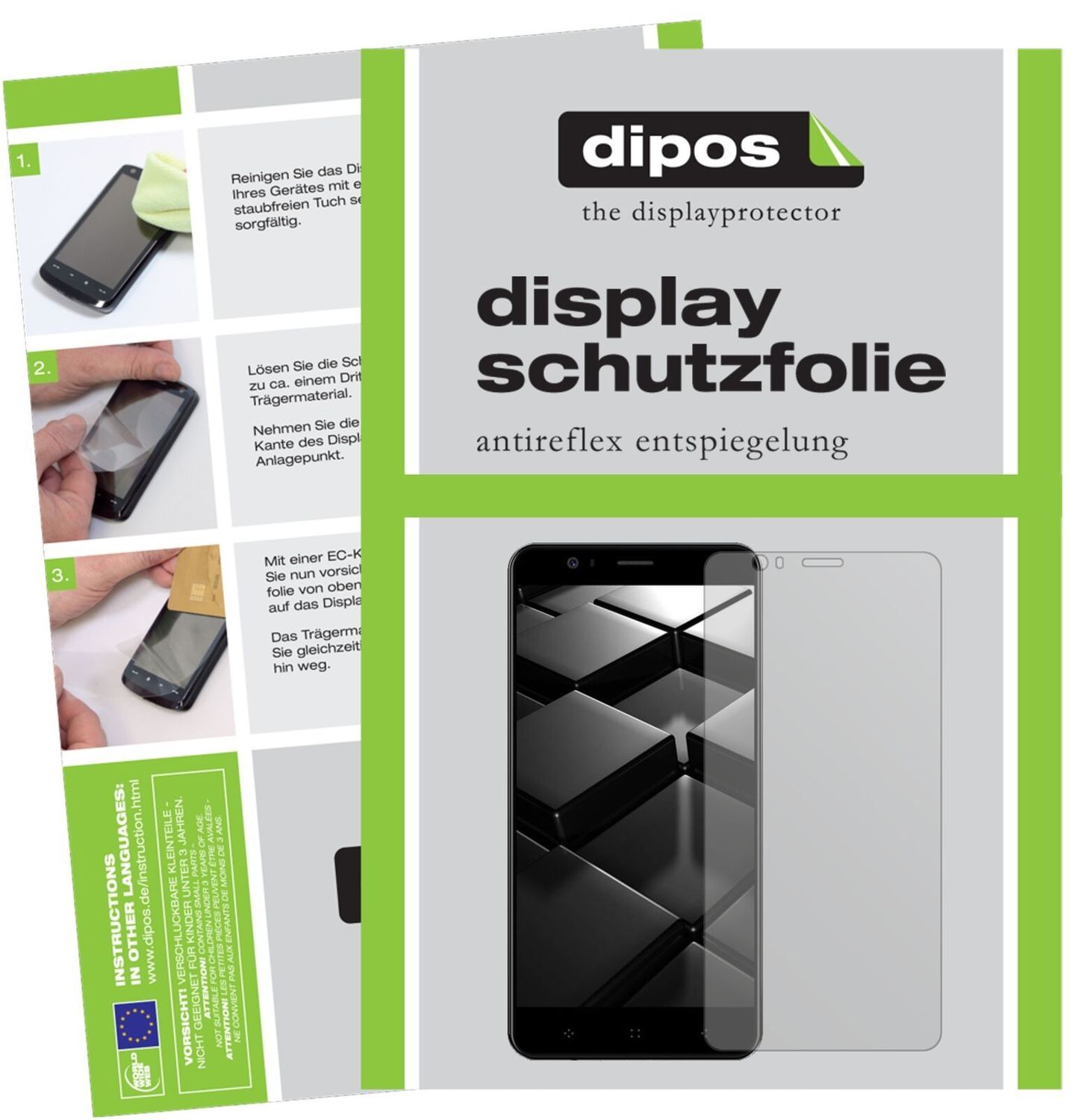 1x Schutzfolie matt für Elephone P8 Mini Display-S (2)