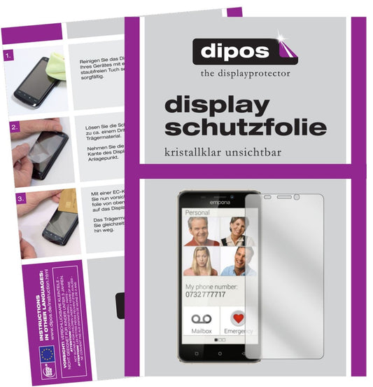 2x Schutzfolie klar für Emporia SMART.2 Display-Sc (1)