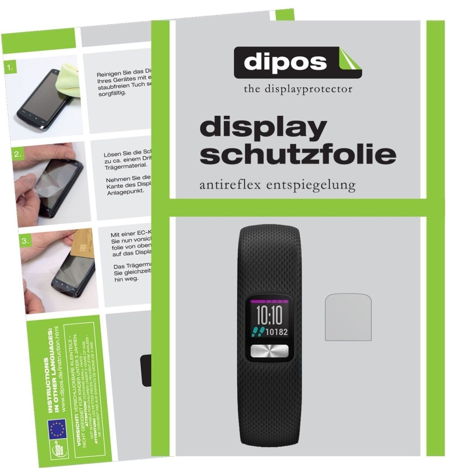 5x Schutzfolie matt für Garmin Vivofit 4 Display-S (1)
