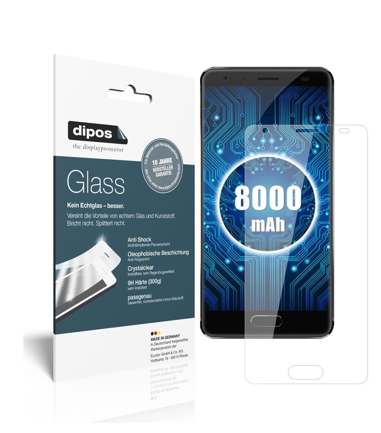 1x 9H Schutzfolie für Oukitel K8000 Panzerfolie (2)