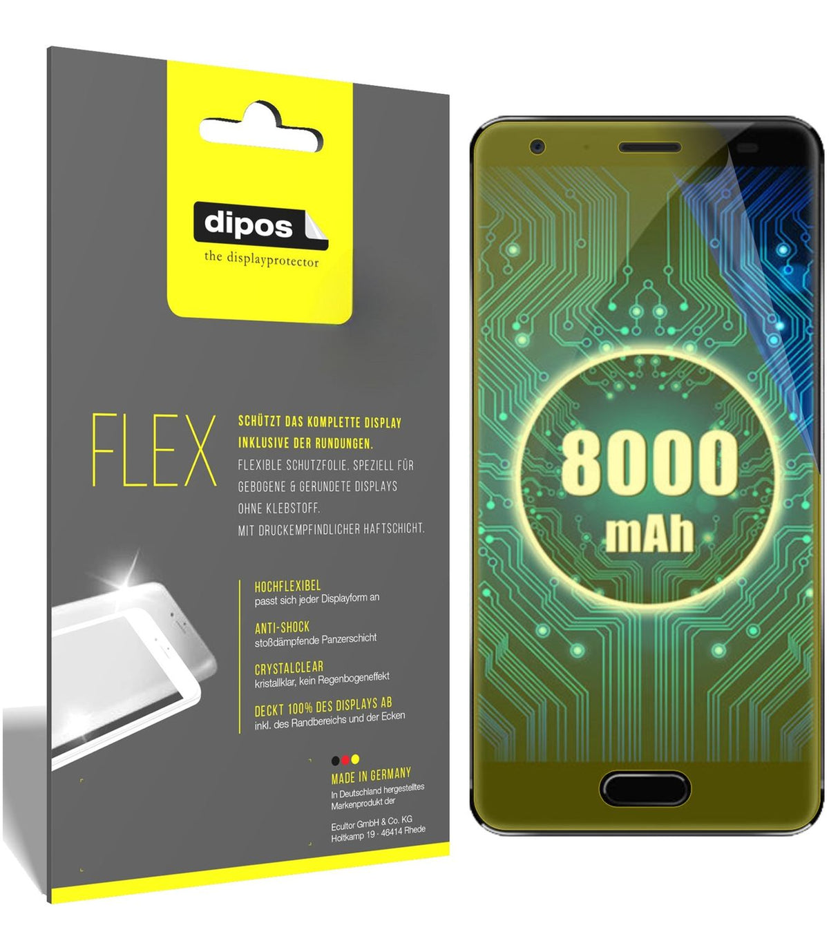 3x 3D Full Cover Schutzfolie für Oukitel K8000 (1)