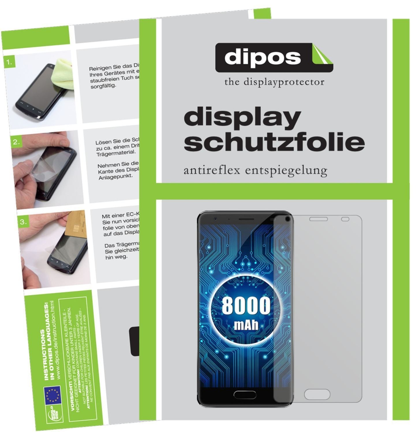 2x Schutzfolie matt für Oukitel K8000 Display-Schu (1)