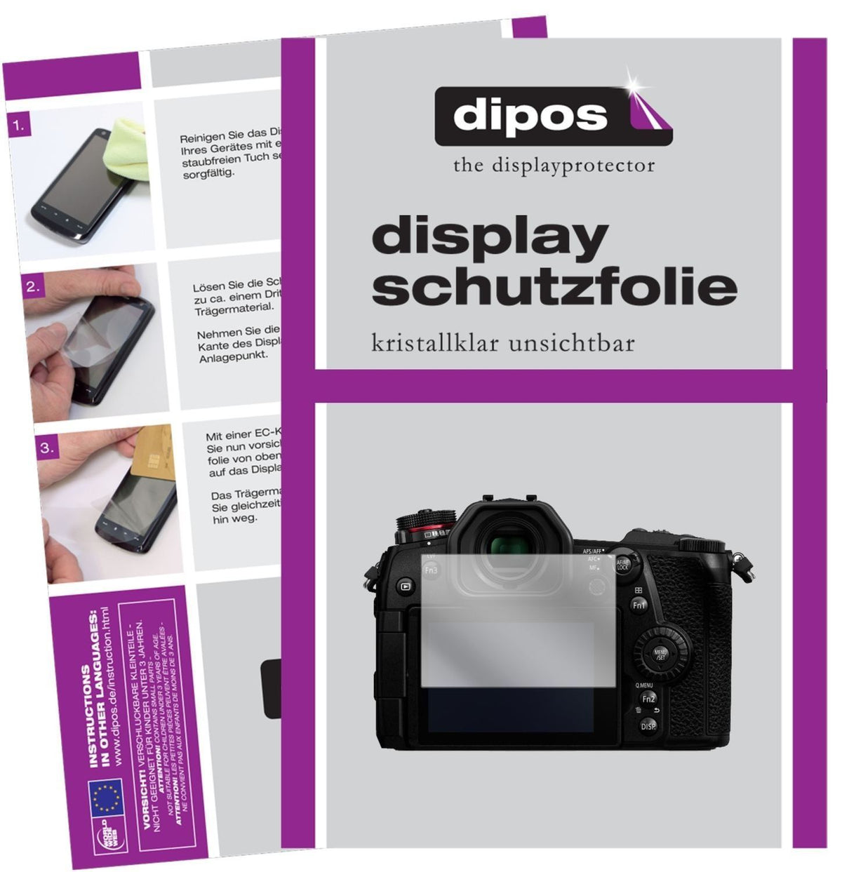 6x Schutzfolie klar für Panasonic Lumix DC-G9 Disp (1)