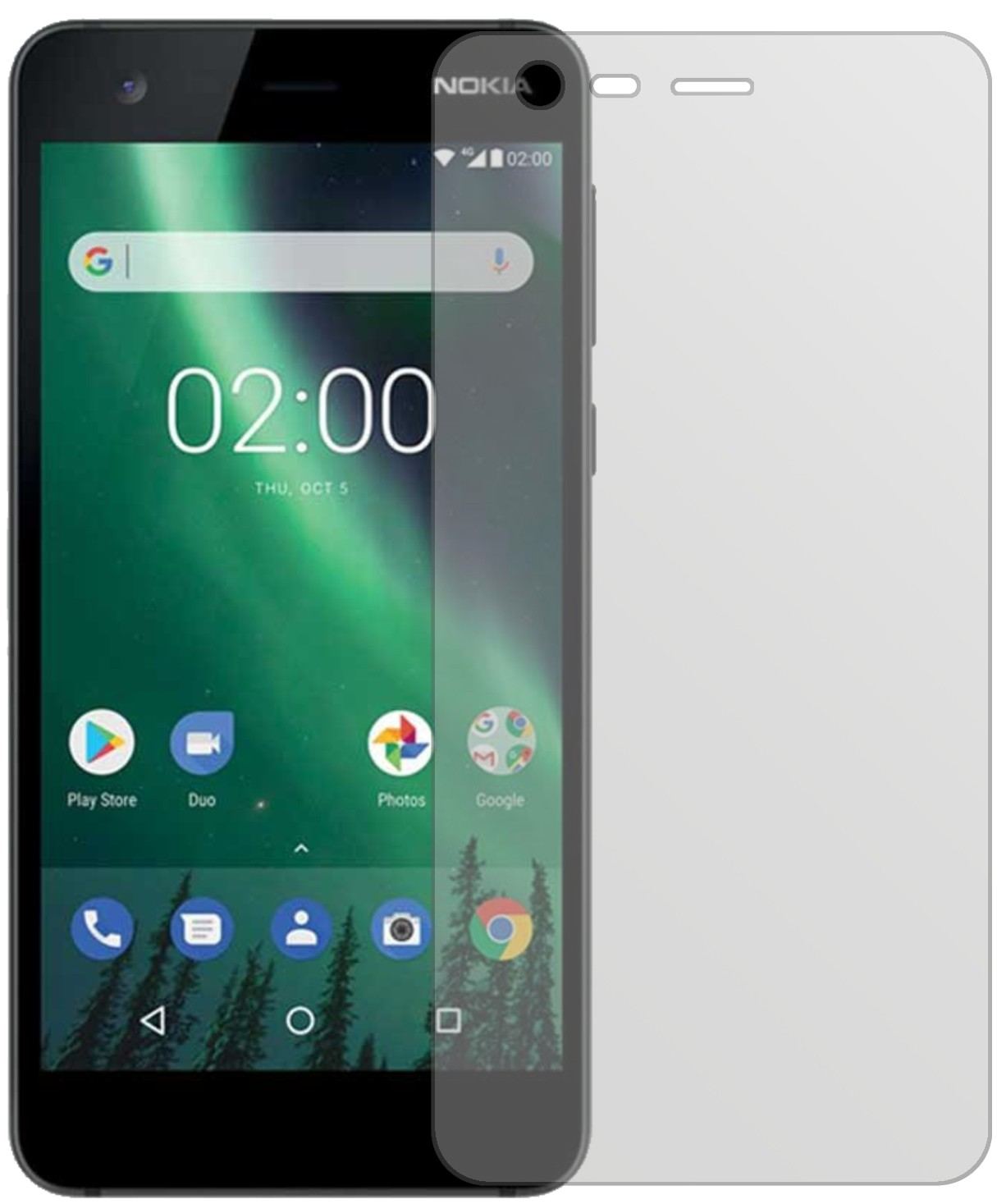 2x Schutzfolie matt für Nokia 2 Display-Schutzfoli (2)