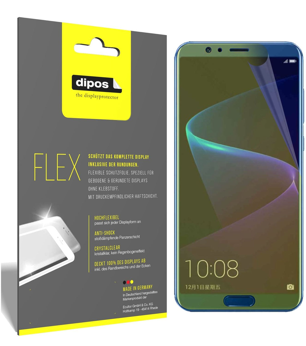 2x 3D Full Cover Schutzfolie für Huawei Honor V10 (2)