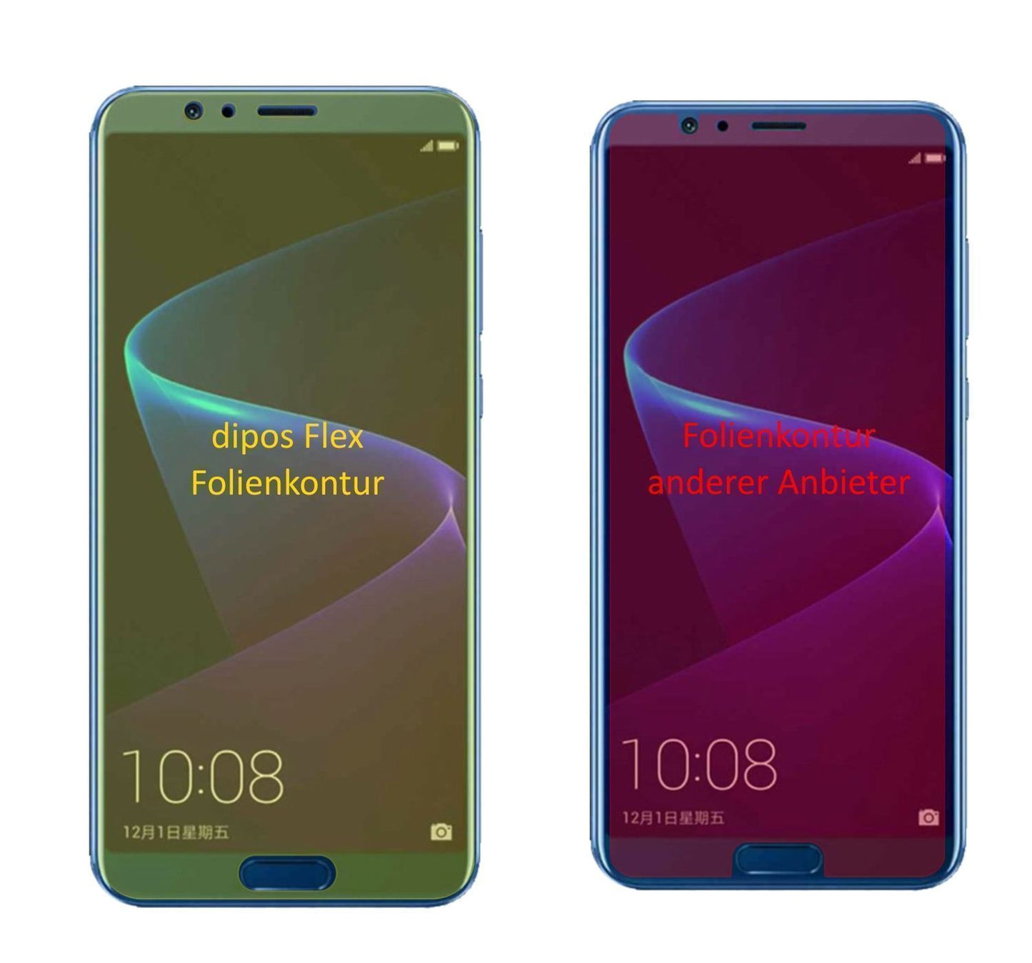 3x 3D Full Cover Schutzfolie für Huawei Honor V10 (2)