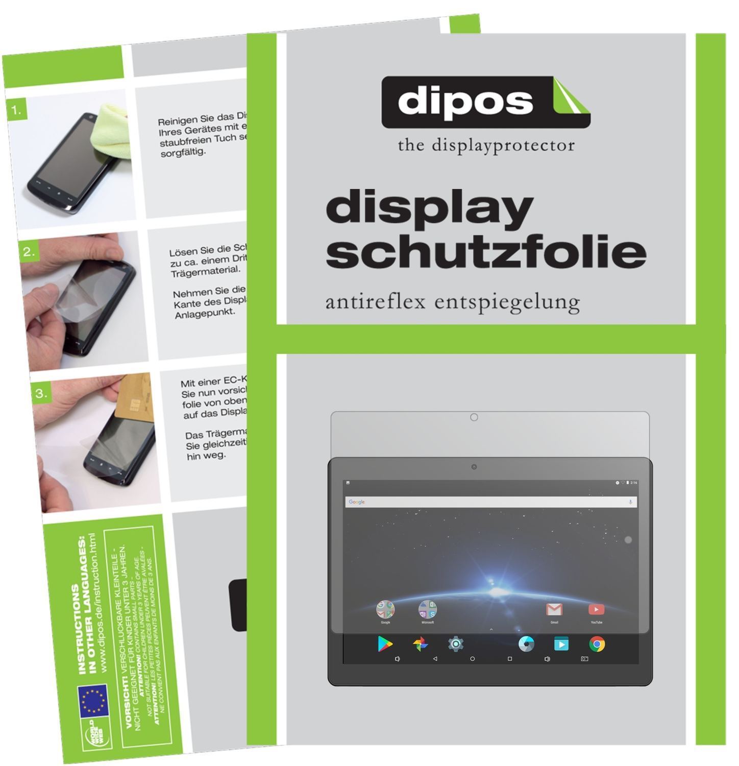 2x Schutzfolie matt für iRULU Expro 3 Plus Display (1)