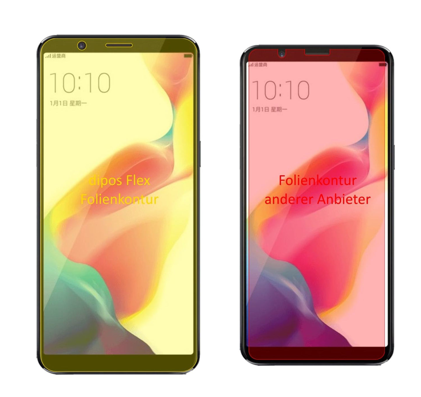 3x 3D Full Cover Schutzfolie für Oppo R11s (2)