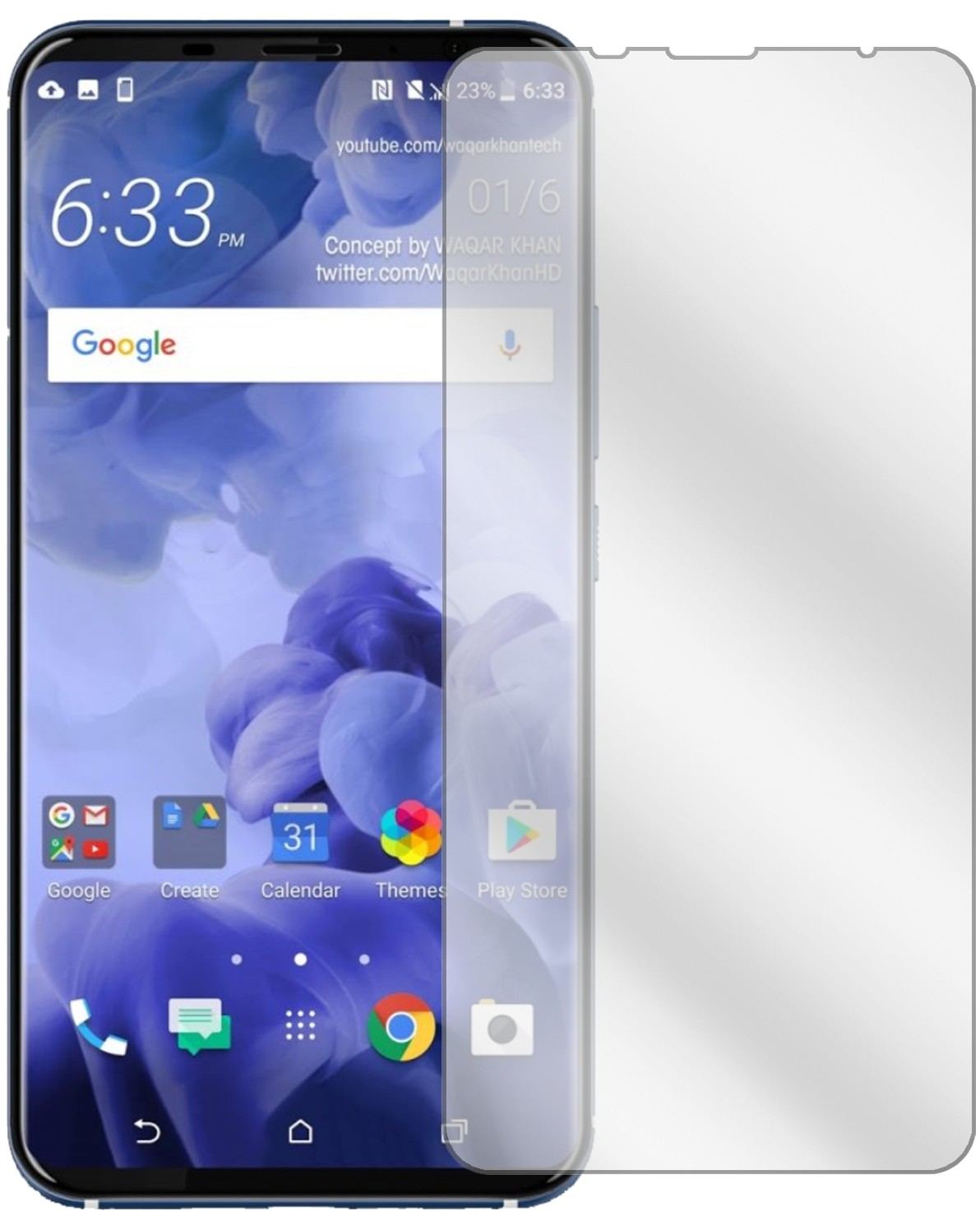 6x Schutzfolie klar für HTC U11 Plus Display-Schut (2)