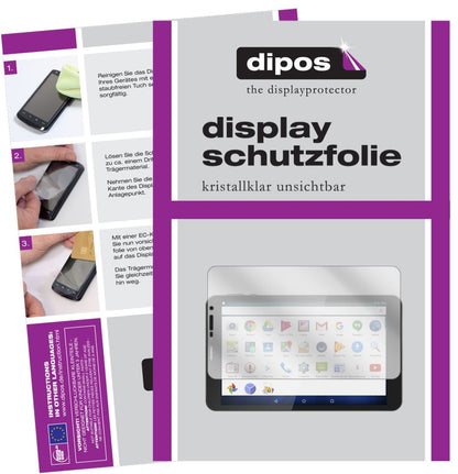 2x Schutzfolie klar für Krüger&Matz KM0804.1 Displ (1)