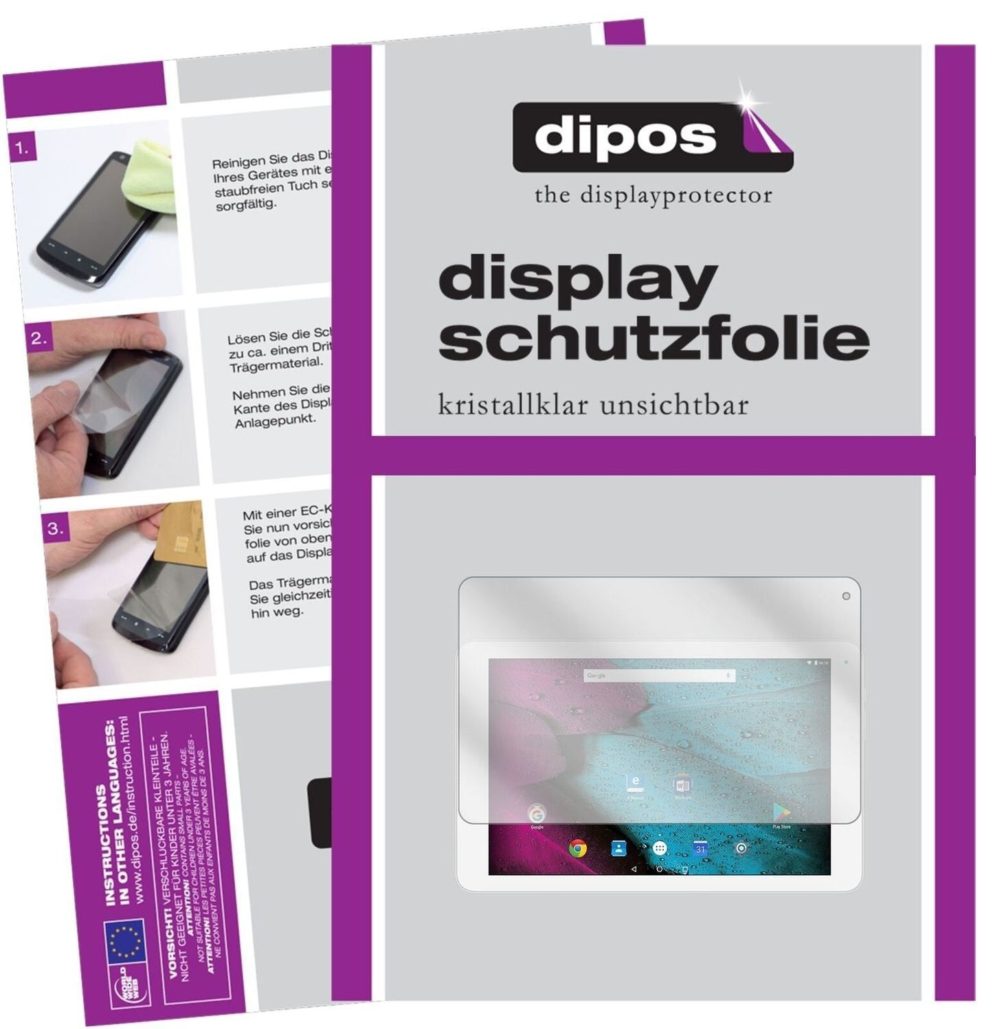 1x Schutzfolie klar für Odys PACE 10 Display-Schut (2)