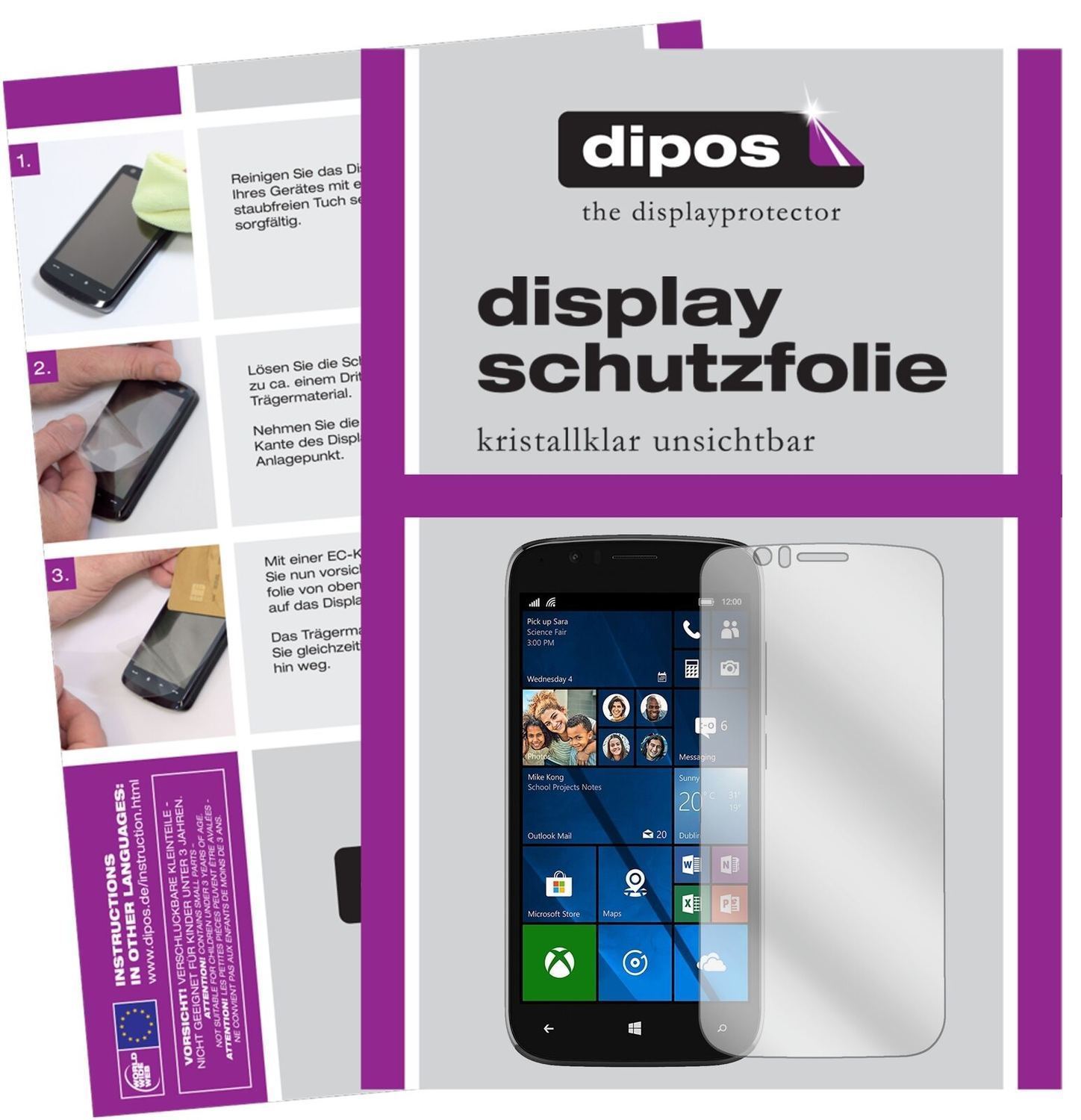 5x Schutzfolie klar für Wileyfox Pro Display-Schut (2)