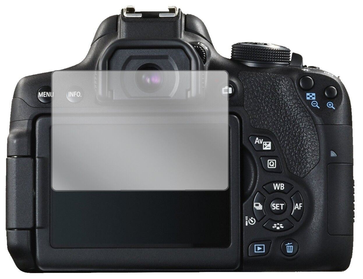 5x Schutzfolie klar für Canon EOS 750 D SLR Displa (1)