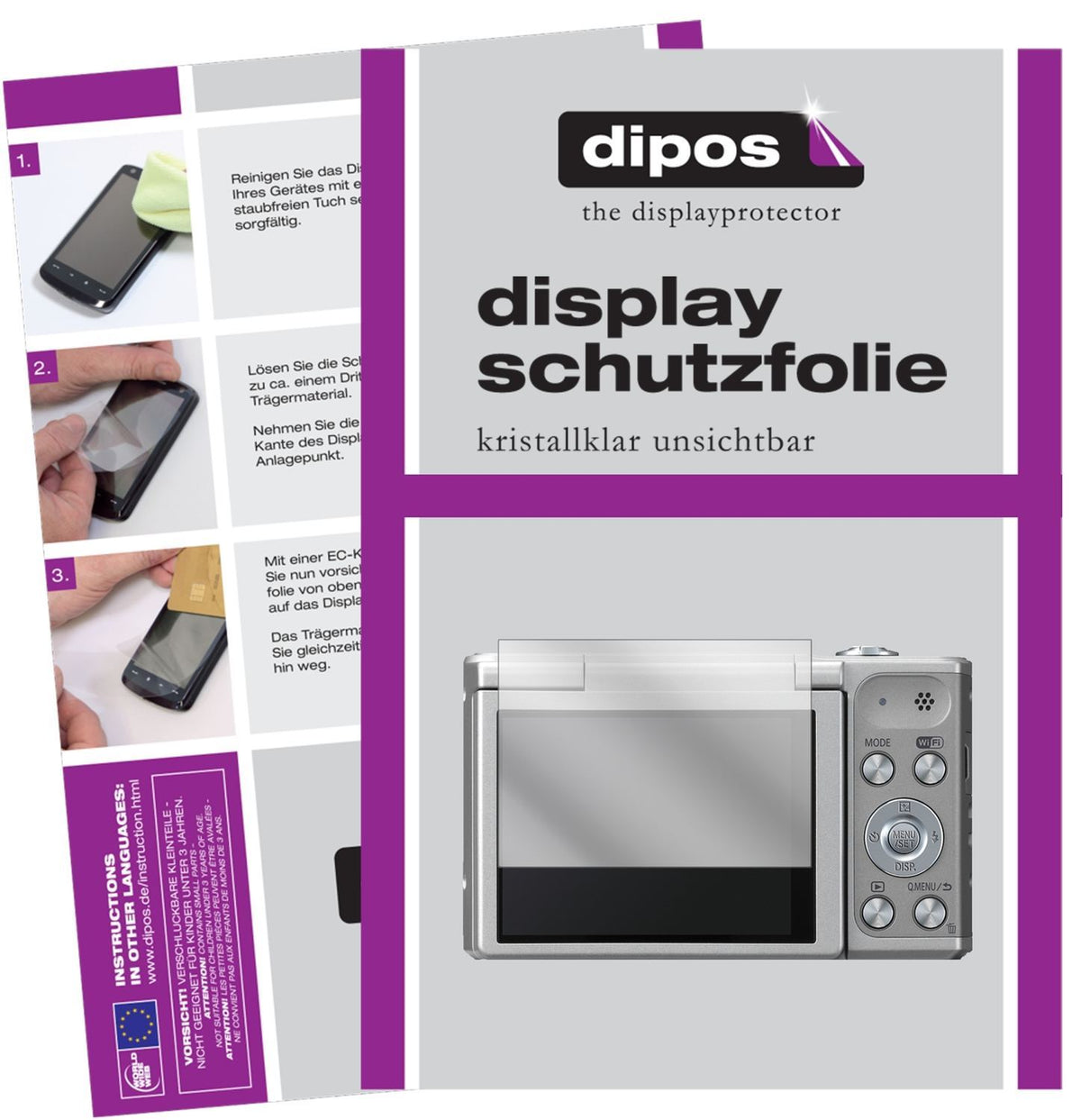 6x Schutzfolie klar für Panasonic Lumix DMC-SZ10 D (1)