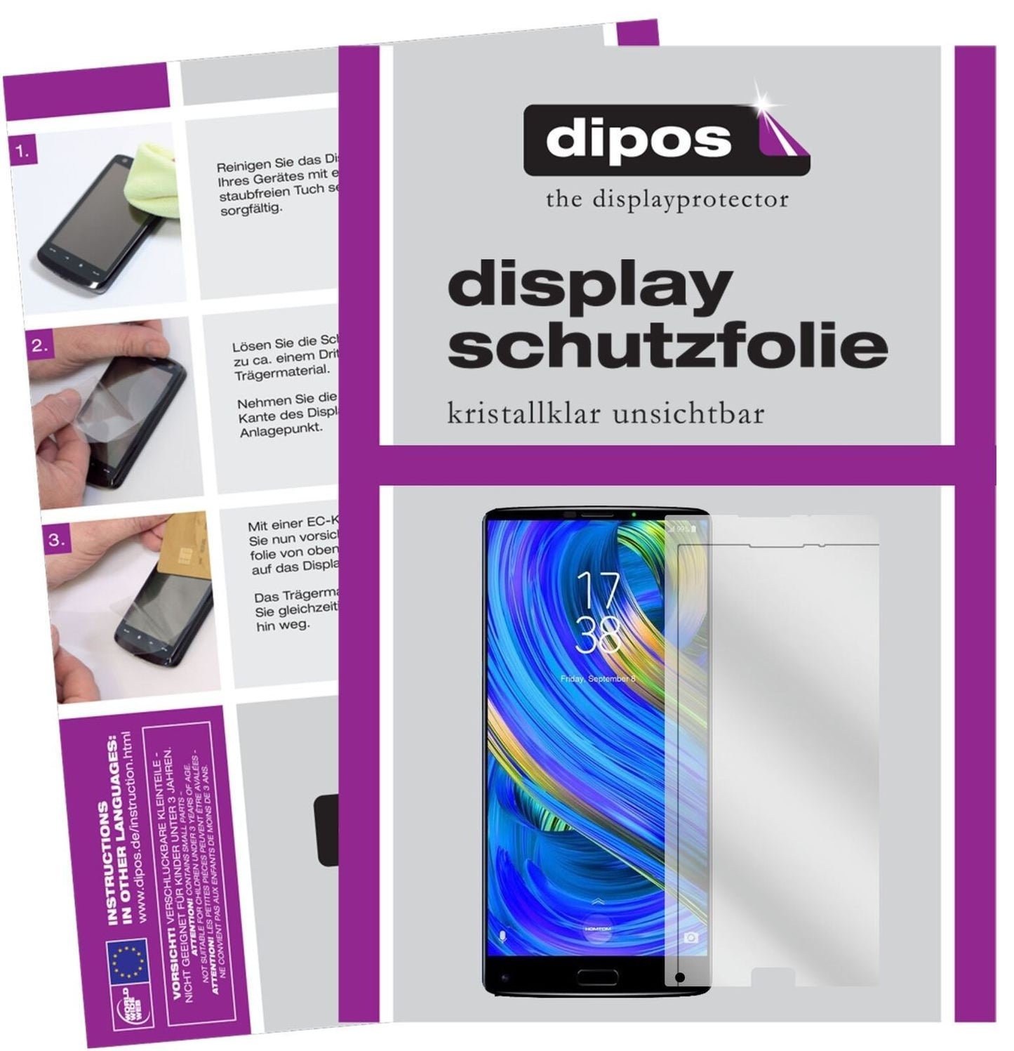 5x Schutzfolie klar für HOMTOM S9 Plus Display-Sch (2)