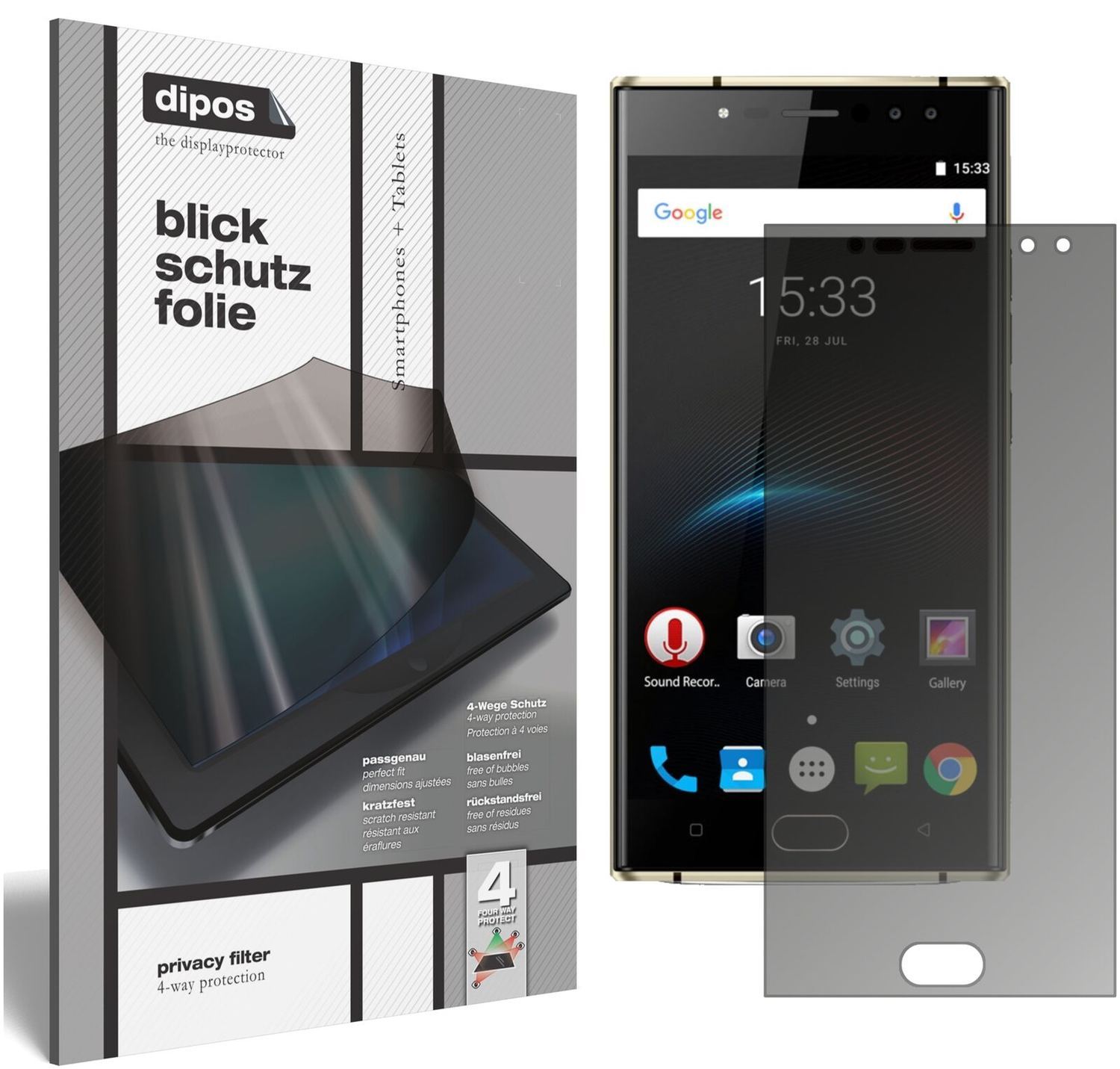 Blickschutzfolie für Oukitel K3 matt Schutzfolie P (2)
