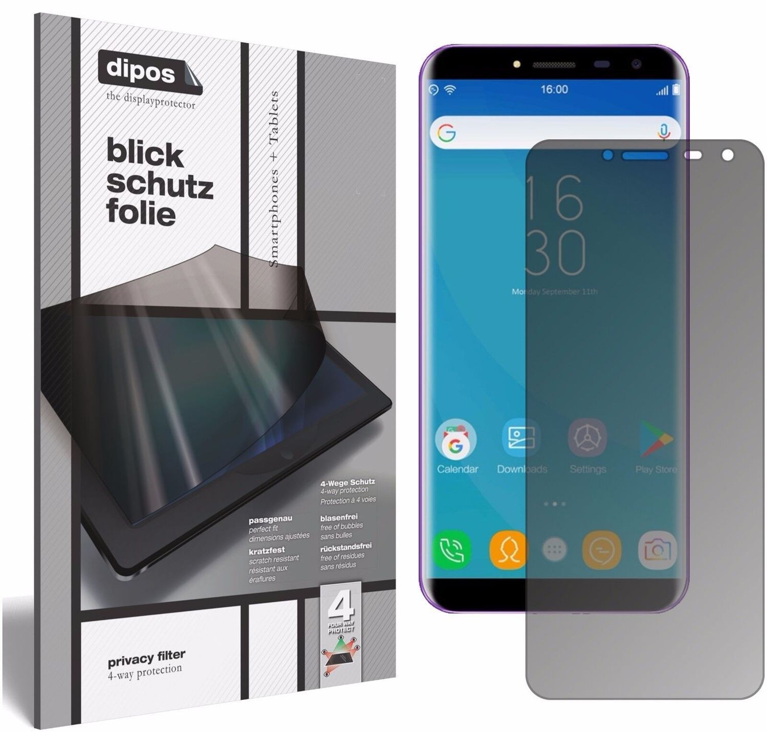 Blickschutzfolie für Oukitel C8 matt Schutzfolie P (2)