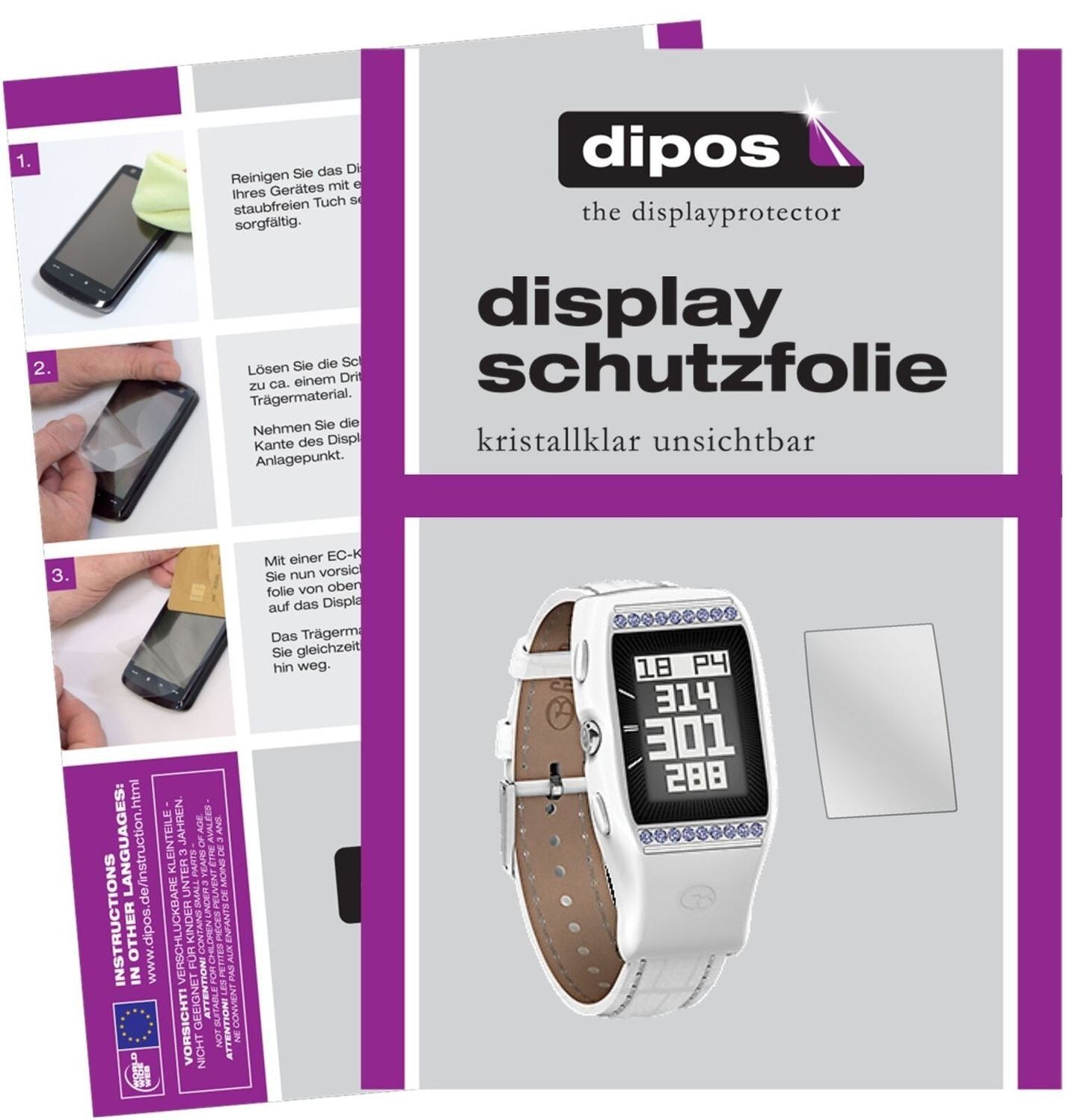 5x Schutzfolie klar für Golfbuddy LD2 Display-Schu (2)