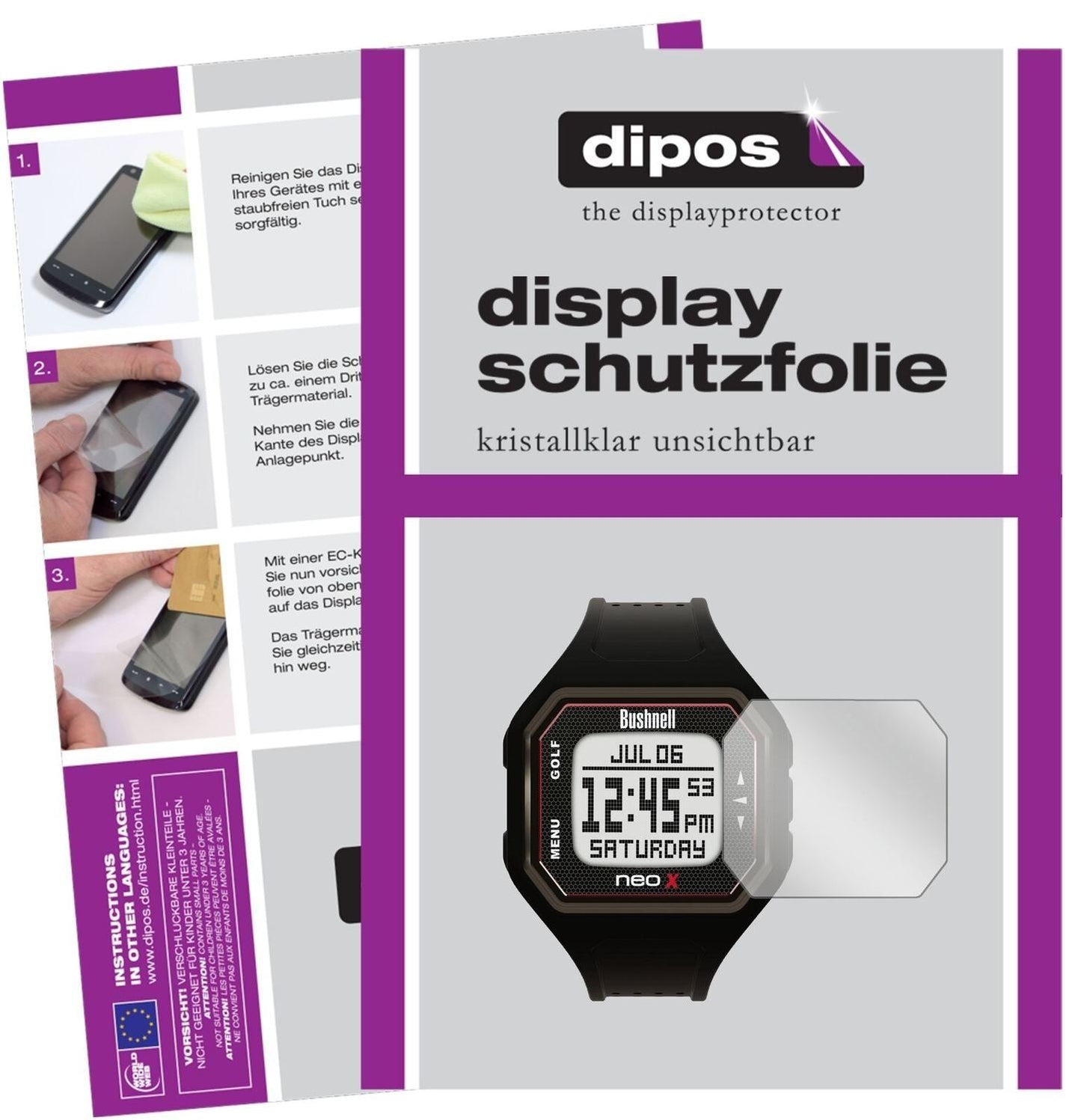 5x Schutzfolie klar für Bushnell Neox Display-Schu (2)