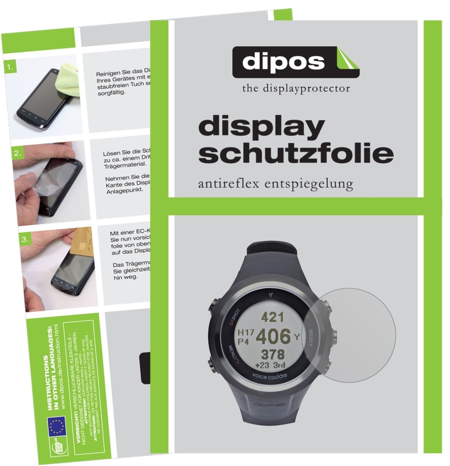 6x Schutzfolie matt für Voice Caddie T2 Display-Sc (1)