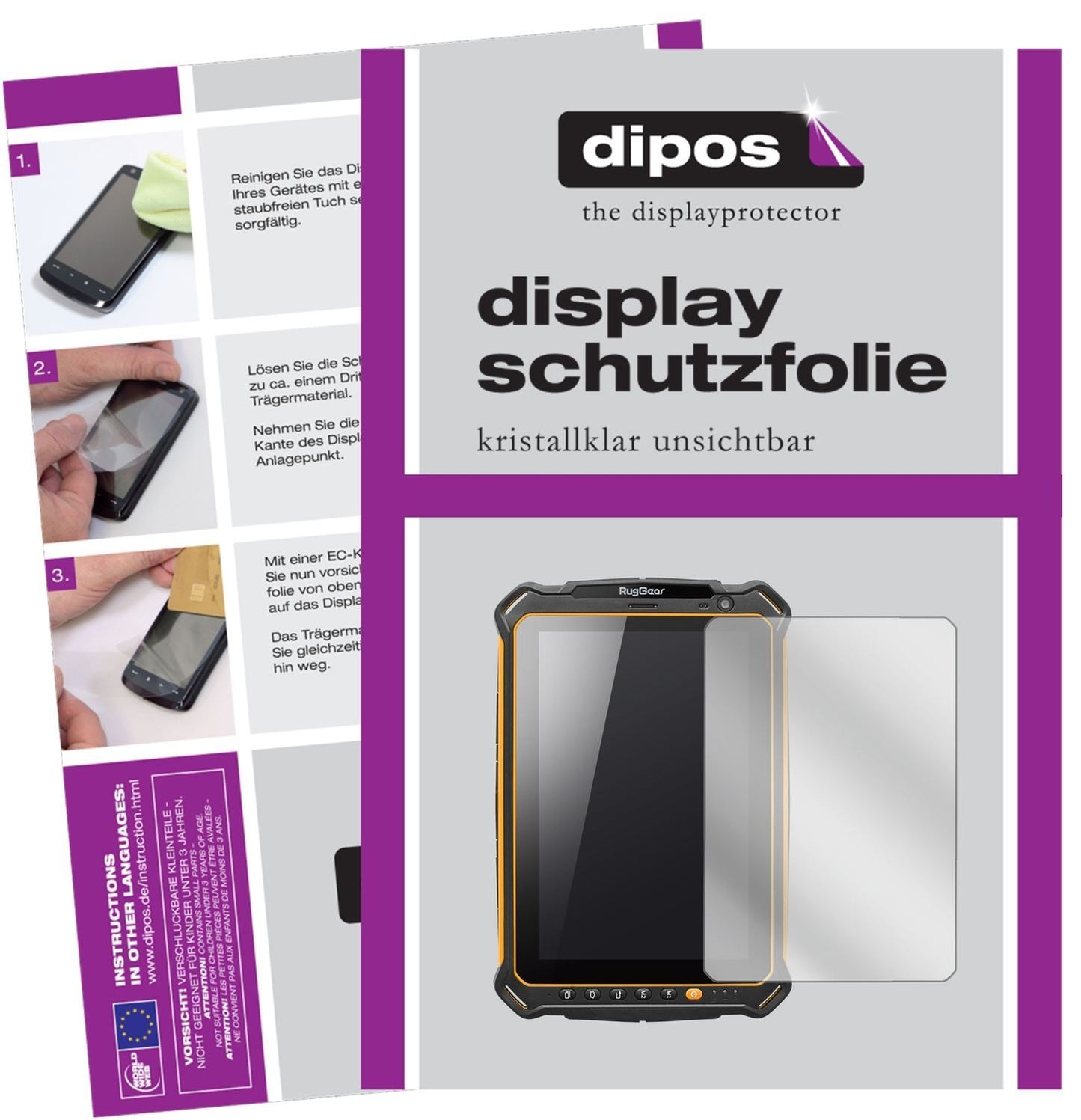 2x Schutzfolie klar für RugGear RG910 Display-Schu (1)