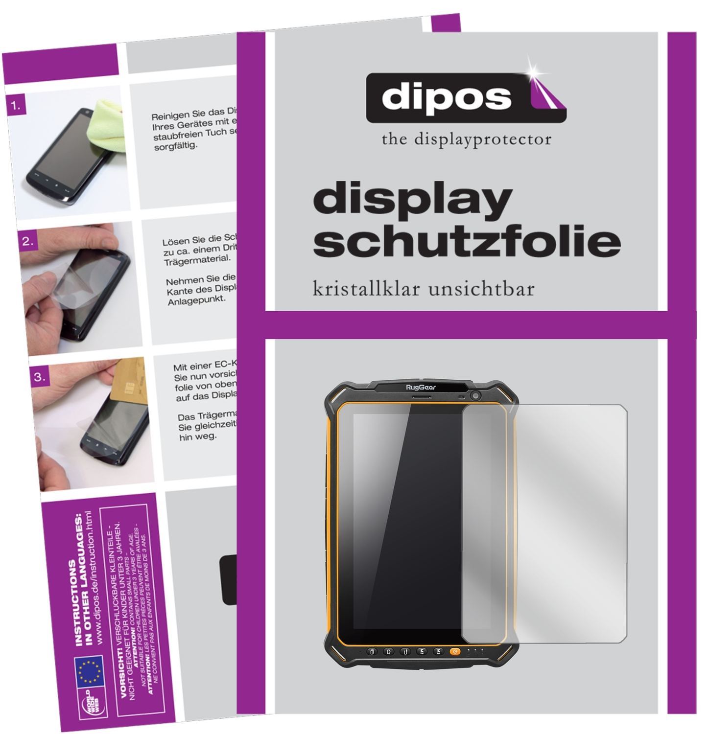 2x Schutzfolie klar für RugGear RG910 Display-Schu (1)