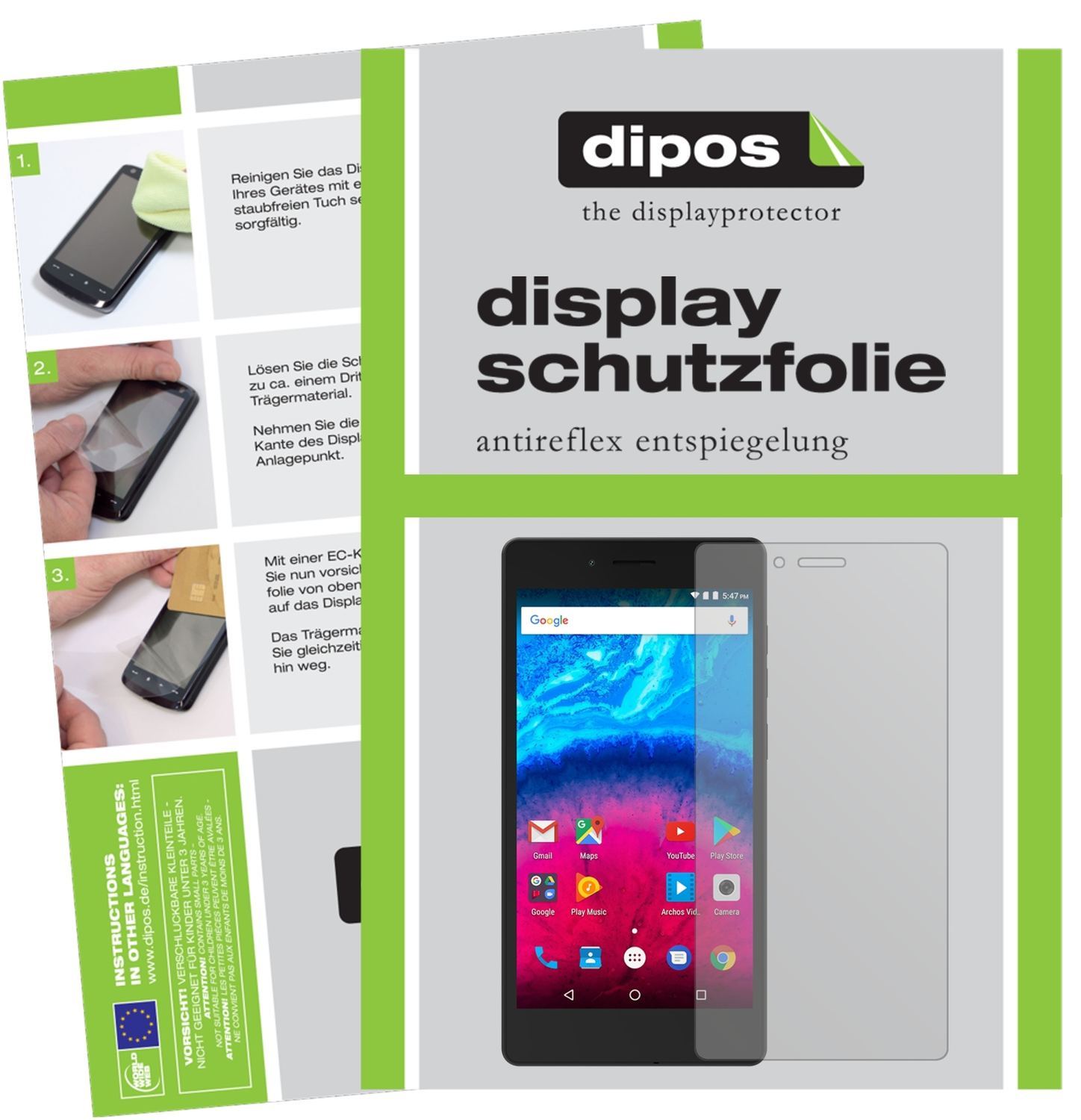 6x Schutzfolie matt für Archos 50 Core 5,0 Zoll Di (1)