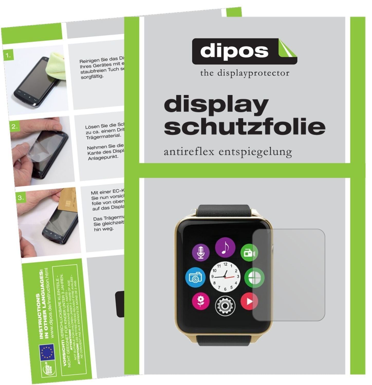 5x Schutzfolie matt für KingWear GT88 Display-Schu (2)