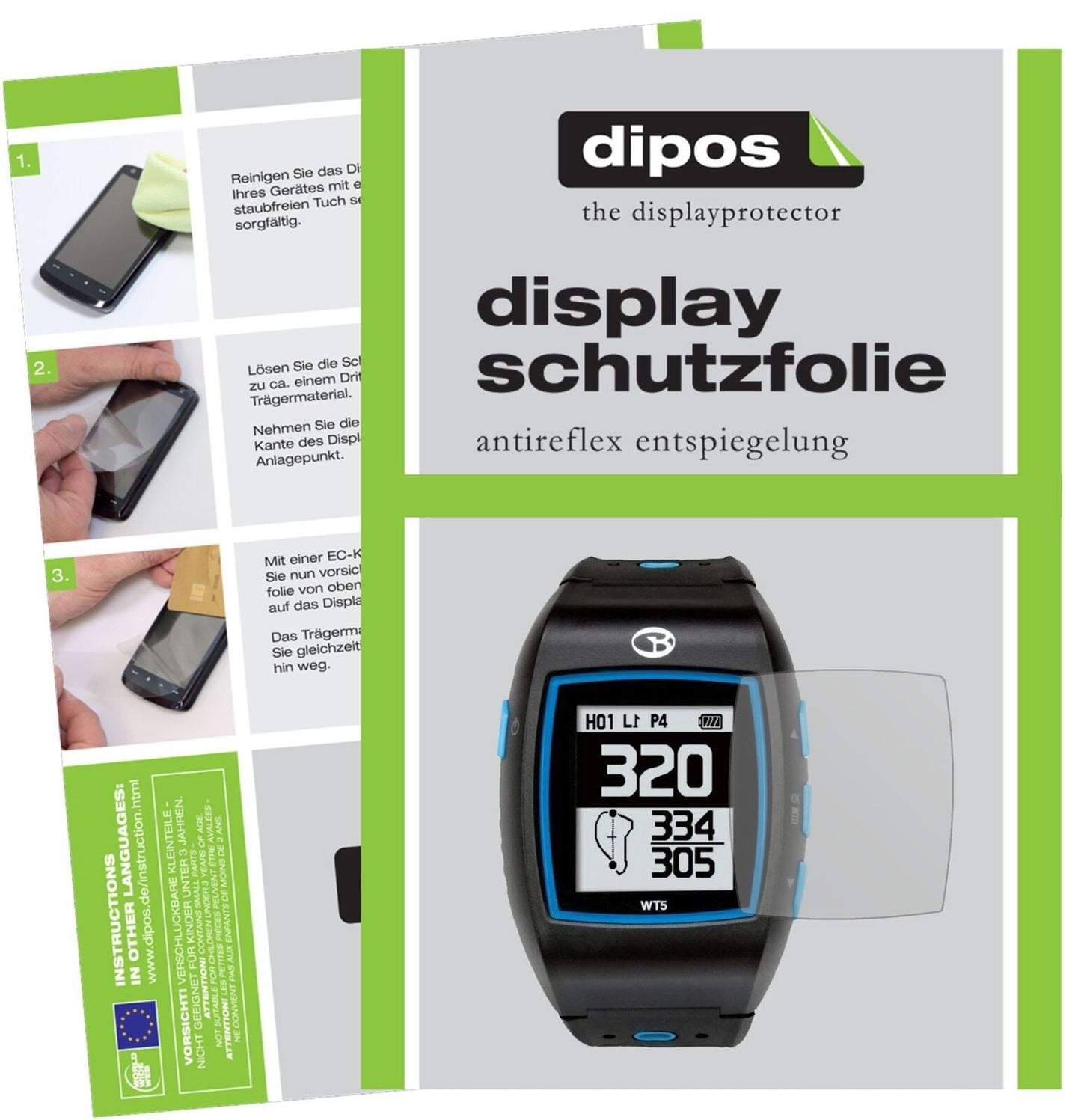 5x Schutzfolie matt für Golfbuddy WT5 Display-Schu (2)