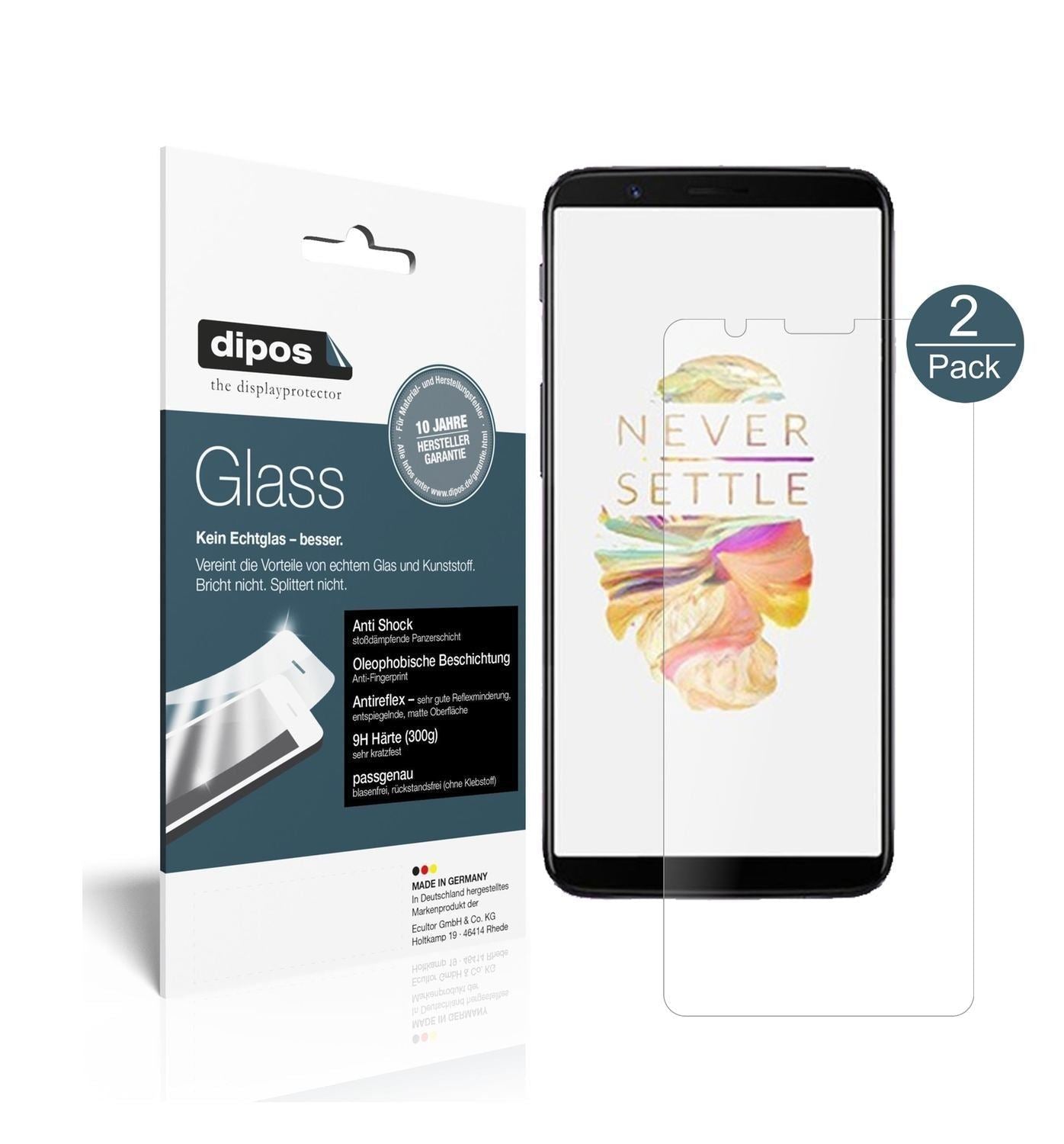 2x 9H Schutzfolie matt für OnePlus 5T Panzerfolie (1)