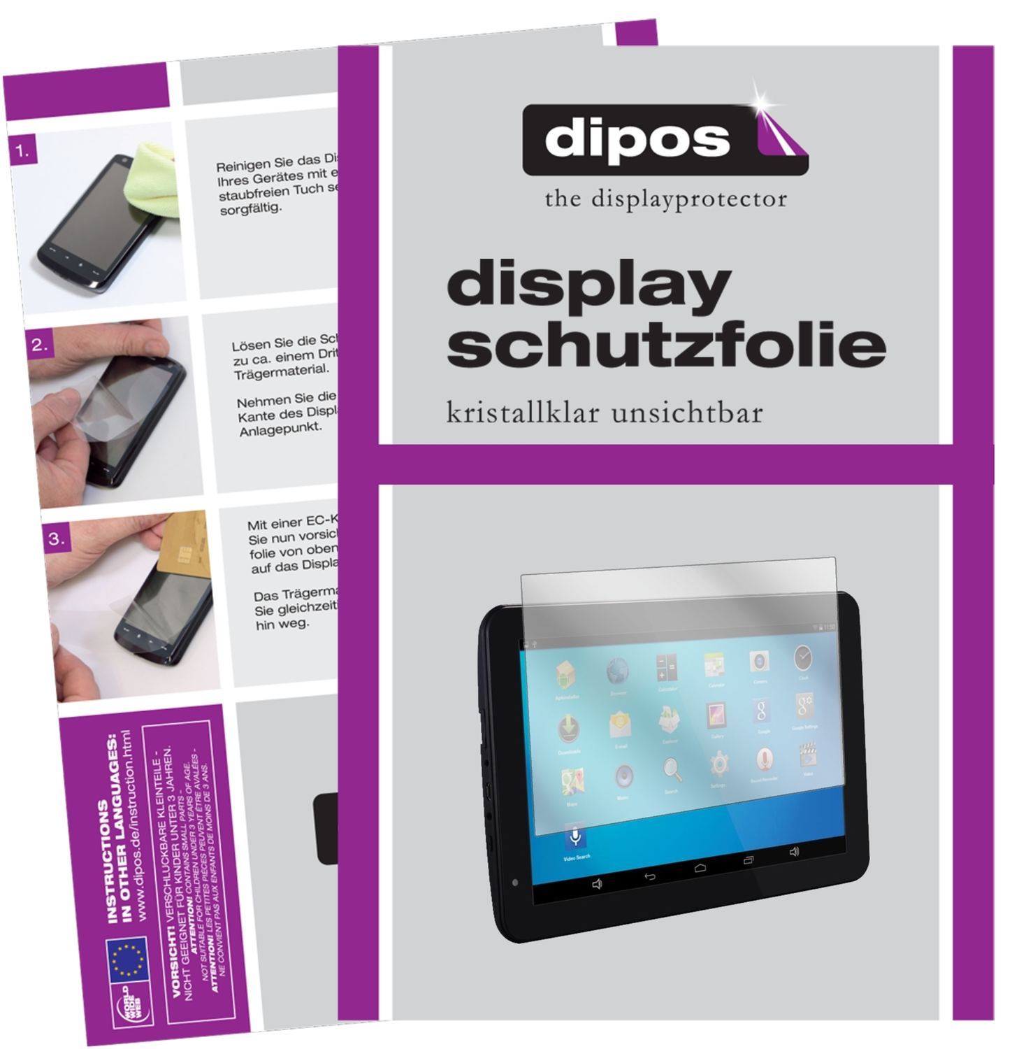 2x Schutzfolie klar für Jay tech XE10 Display-Schu (1)