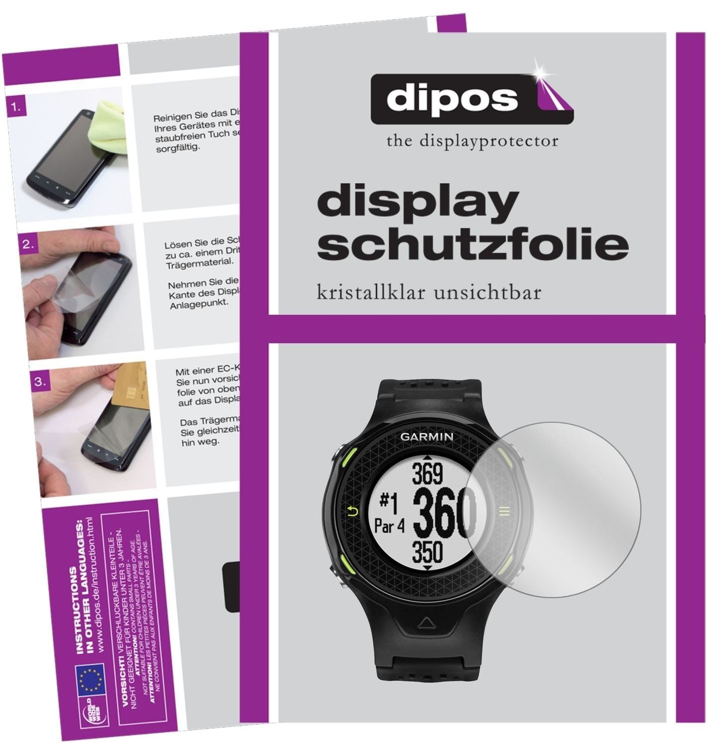 6x Schutzfolie klar für Garmin Approach S4 Display (1)