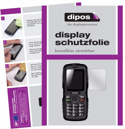 6x Schutzfolie klar für RugGear RG100 Display-Schu (1)