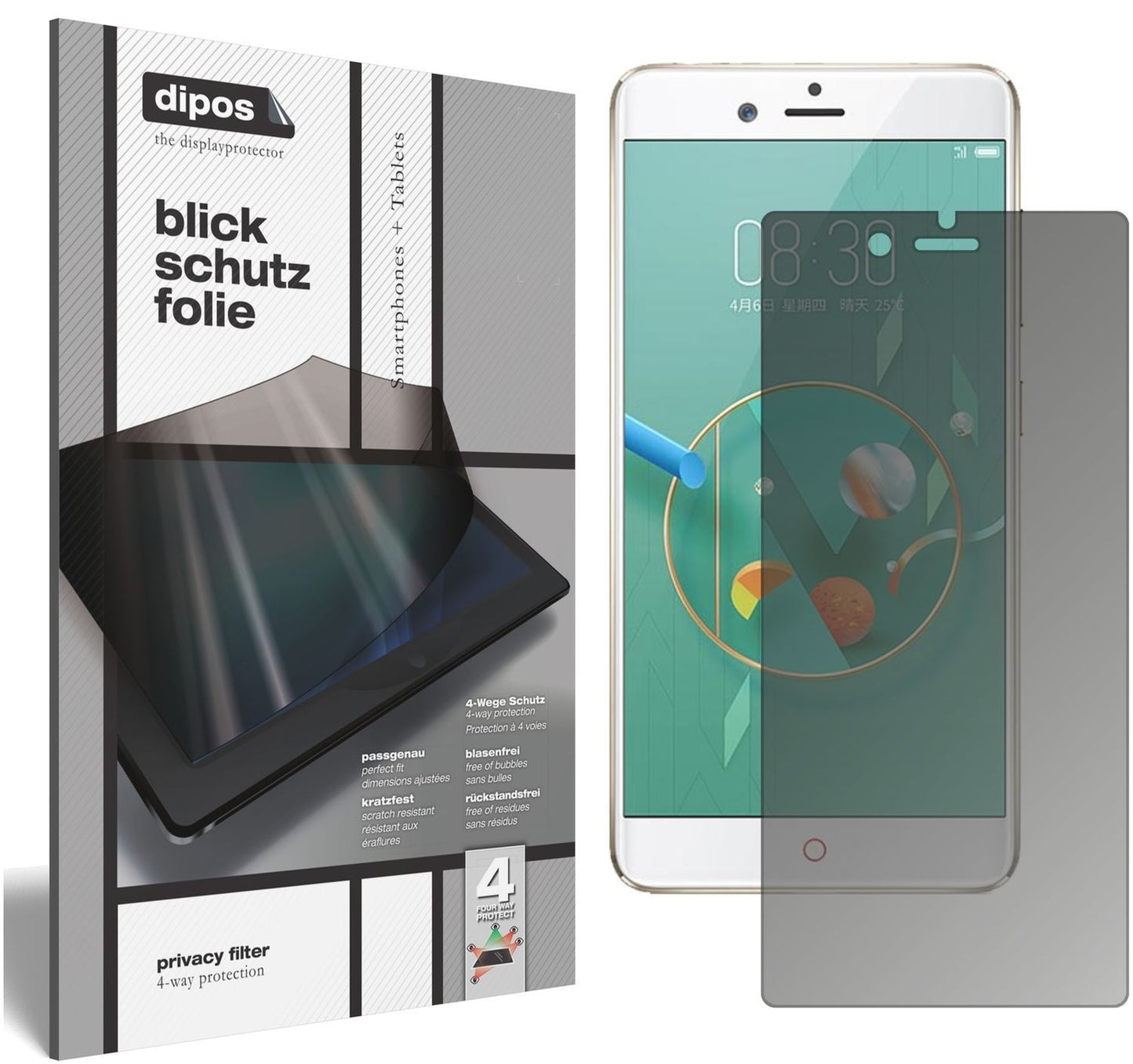 Blickschutzfolie für ZTE Nubia Z17 miniS matt Schu (1)