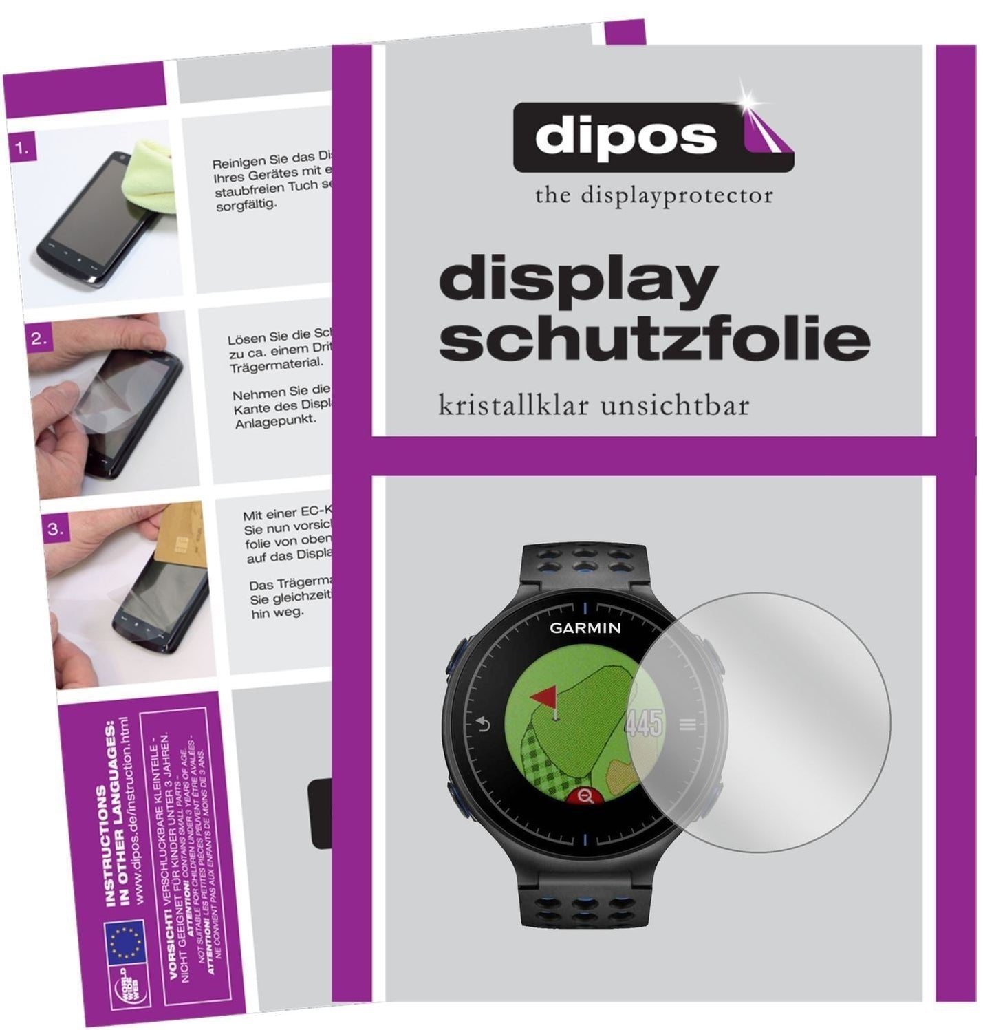 6x Schutzfolie klar für Garmin Approach S5 Display (1)