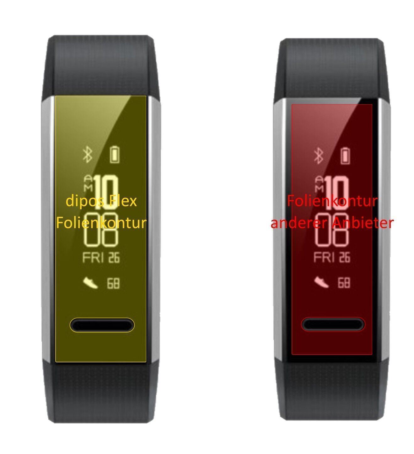 3x 3D Full Cover Schutzfolie für Huawei Band 2 Pro (3)