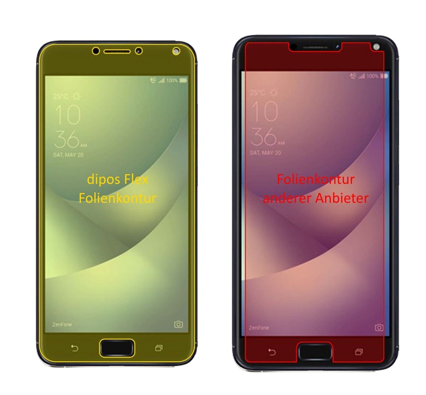 3x 3D Full Cover Schutzfolie für Asus Zenfone 4 Ma (3)