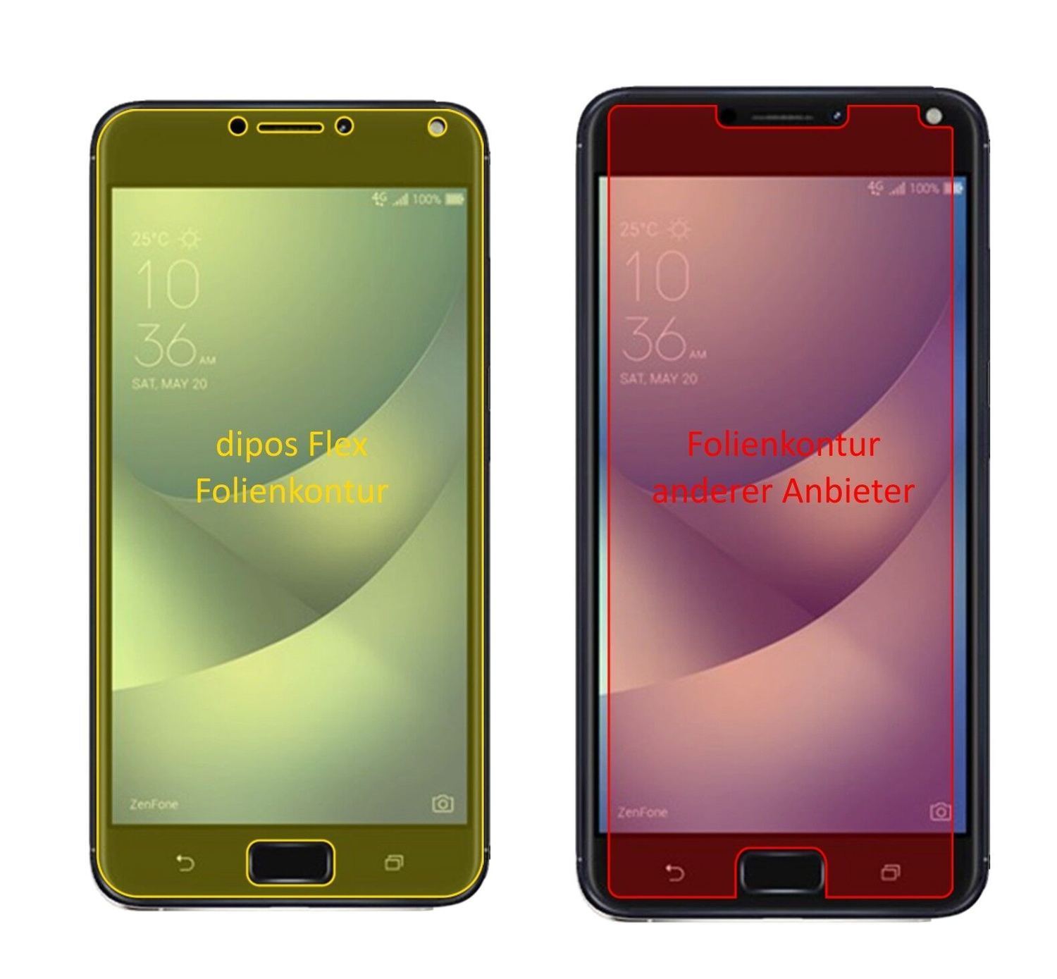 3x 3D Full Cover Schutzfolie für Asus Zenfone 4 Ma (3)