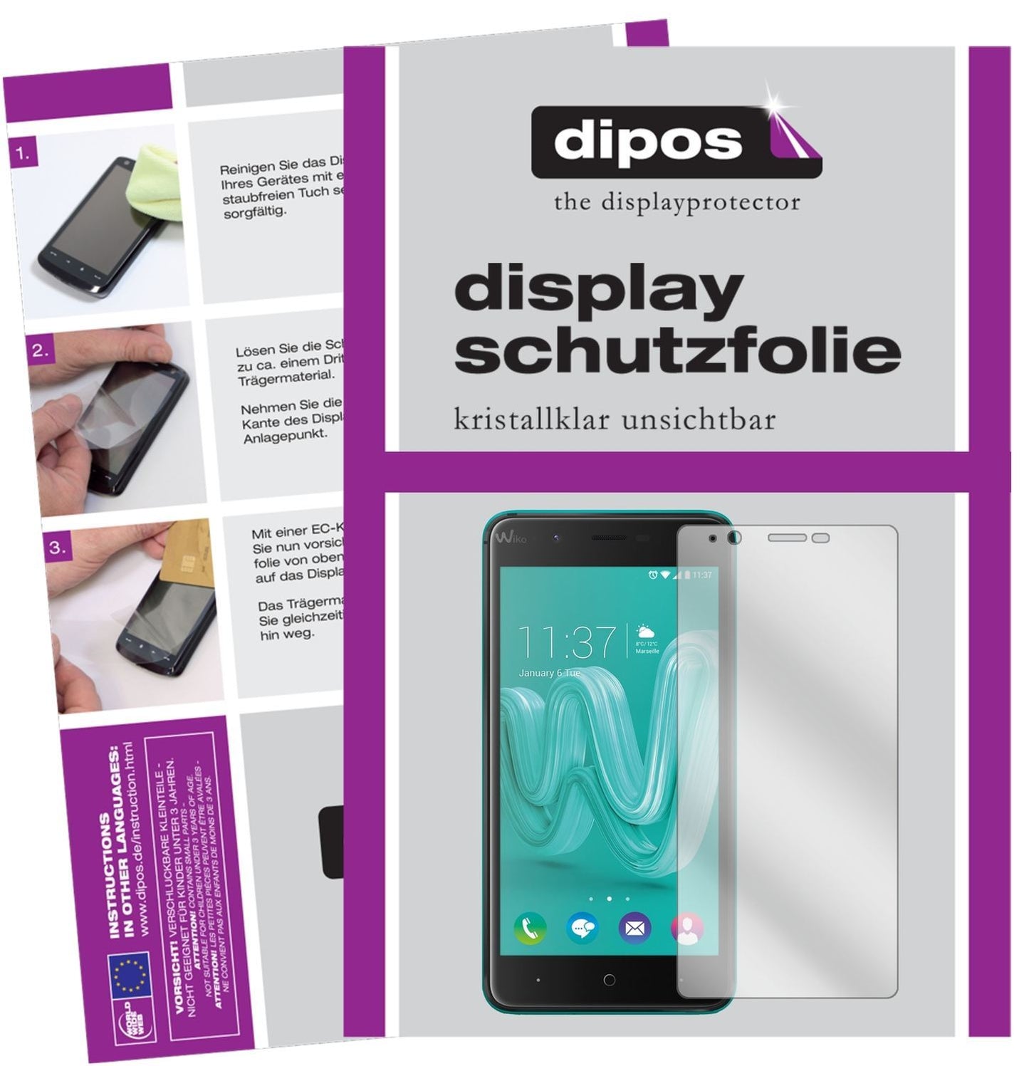 2x Schutzfolie klar für Wiko Kenny Display-Schutzf (1)