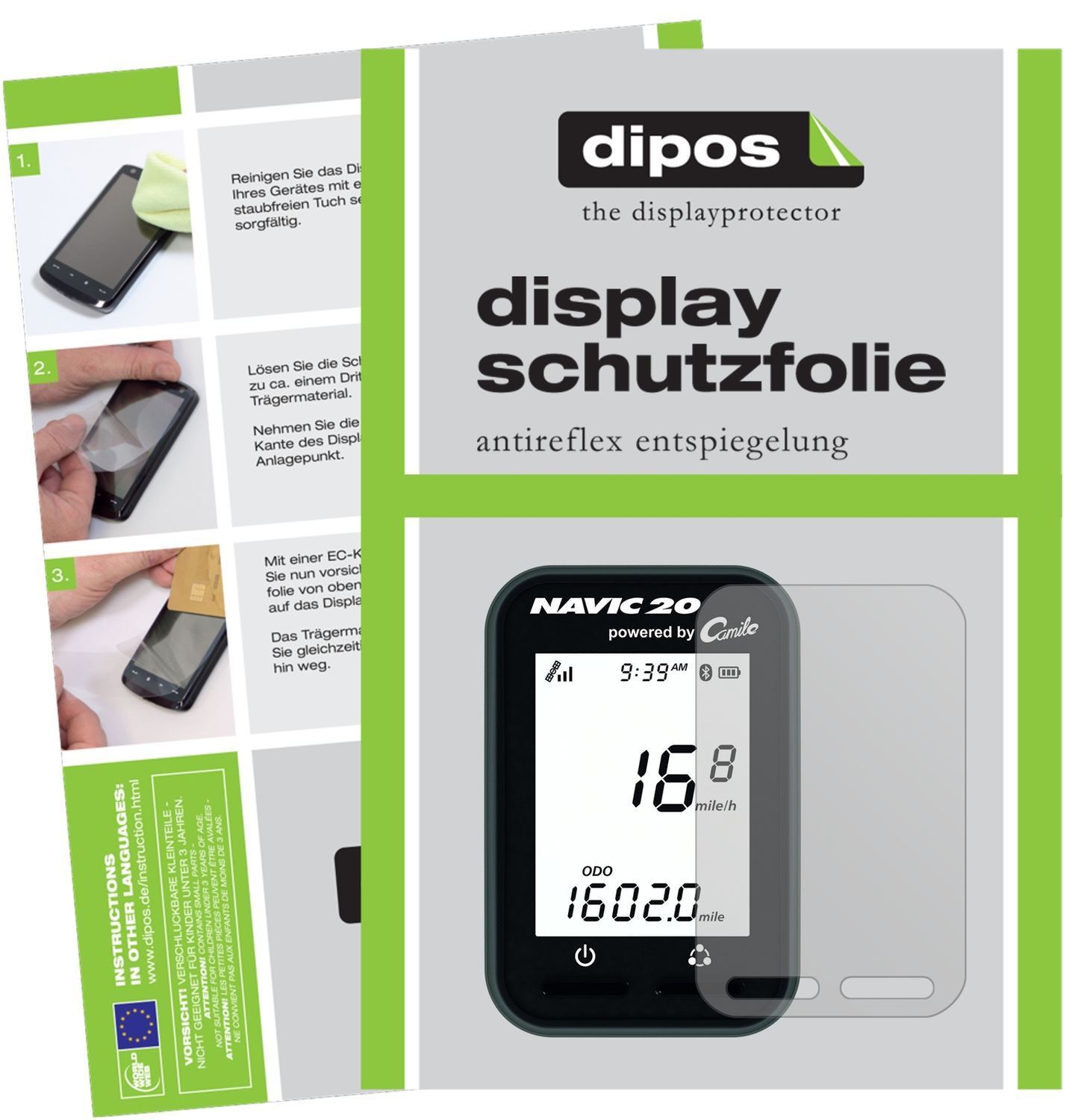 3x Schutzfolie matt für Ciclosport Ciclo Navic 20  (1)