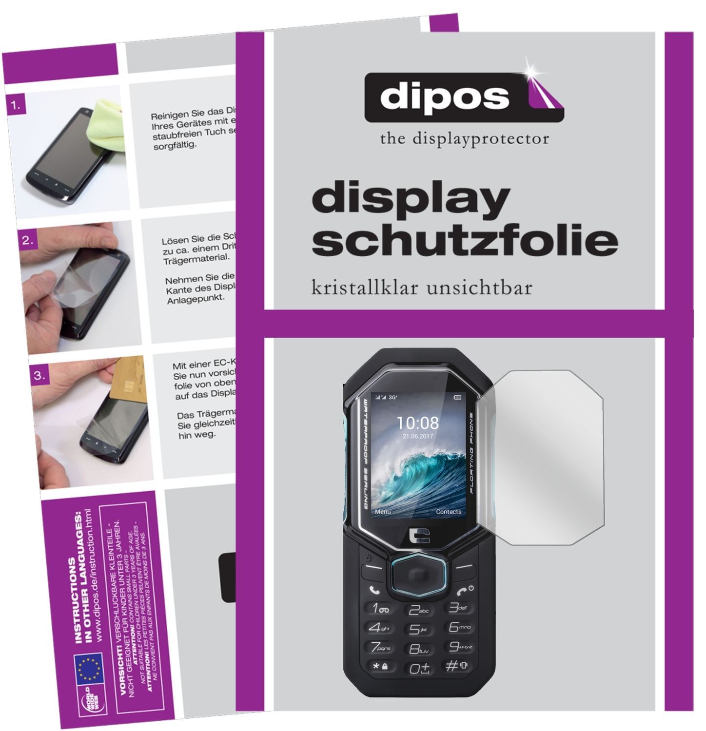 6x Schutzfolie klar für Crosscall Shark-X3 Display (1)