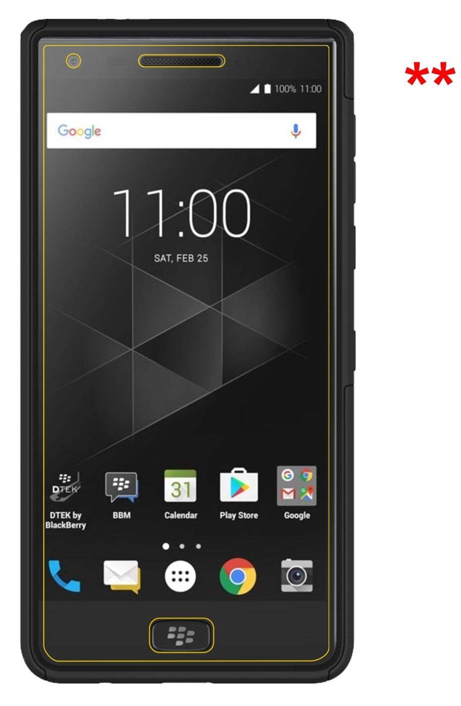 6x Schutzfolie matt für Blackberry Motion Display- (6)
