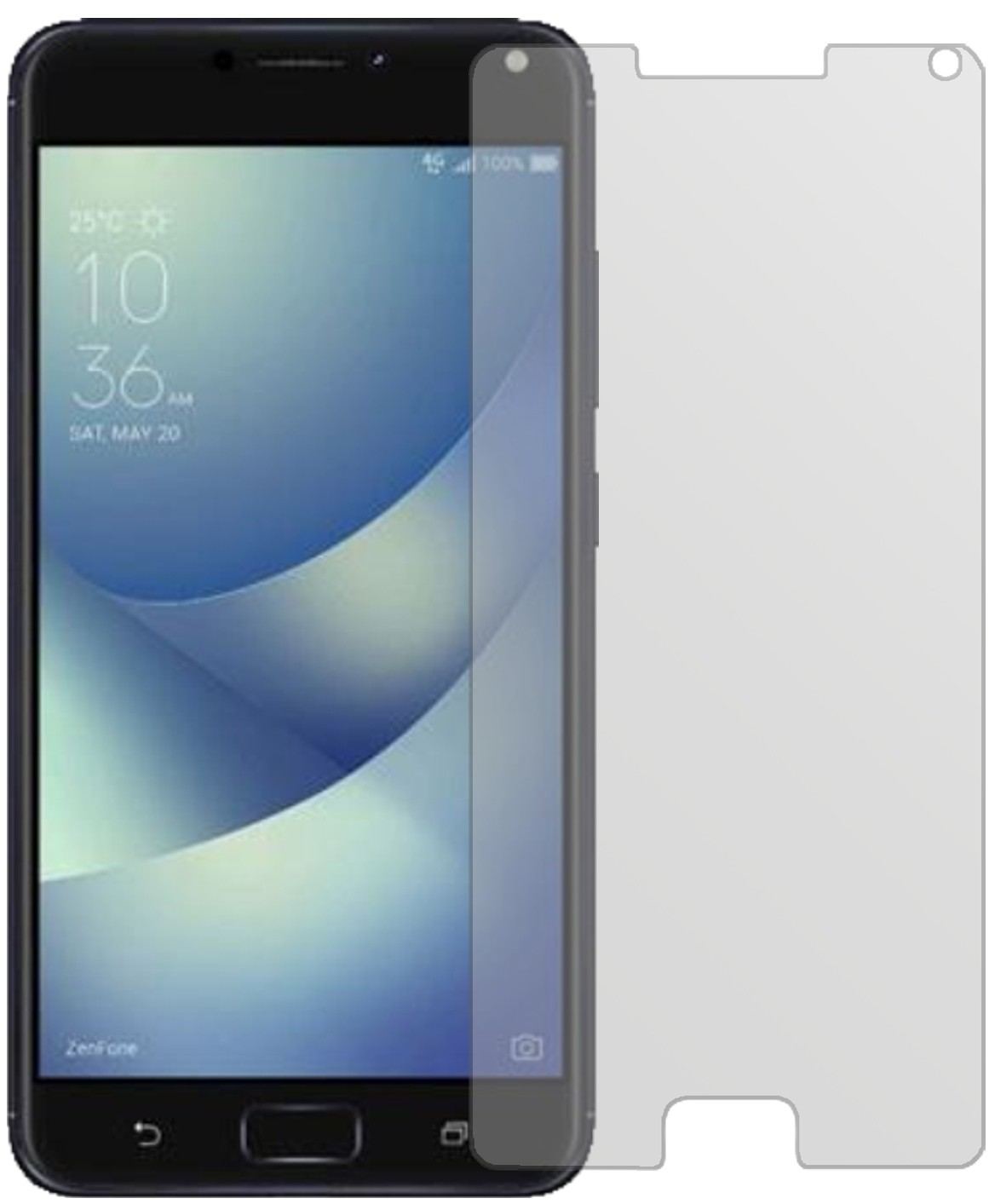 2x Schutzfolie matt für Asus Zenfone 4 ZE554KL Dis (2)