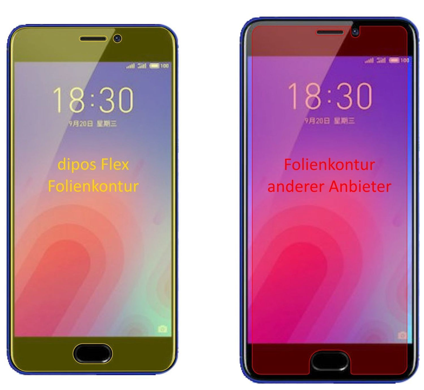 3x 3D Full Cover Schutzfolie für Meizu M6 (2)